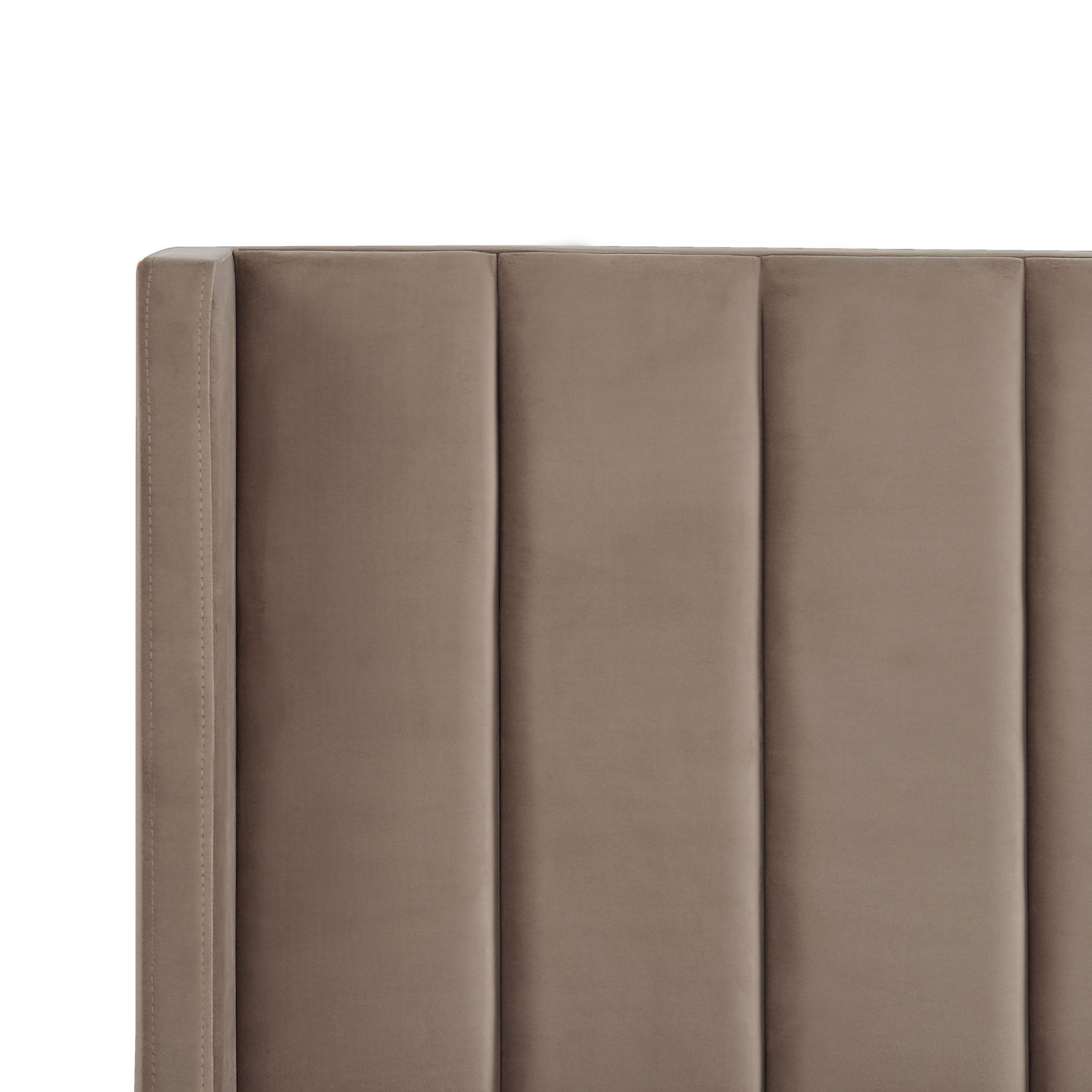 BETT mit Lattenrost 140x200 cm Beige Villette - Taupe, Textil (140/200cm) - Beliani