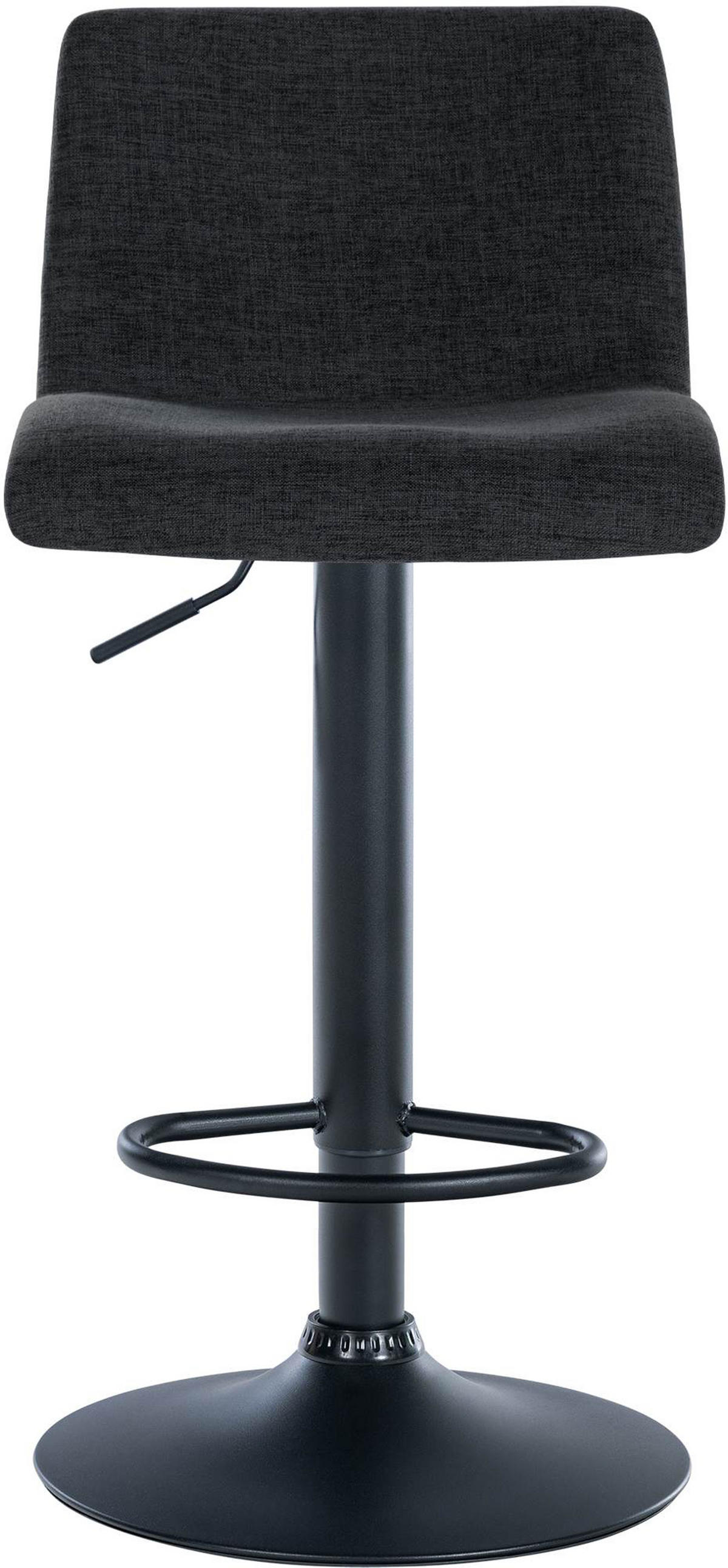 BARHOCKER Brandon Stoff schwarz - Schwarz, Textil/Metall (39/104/36cm) - TPFLiving