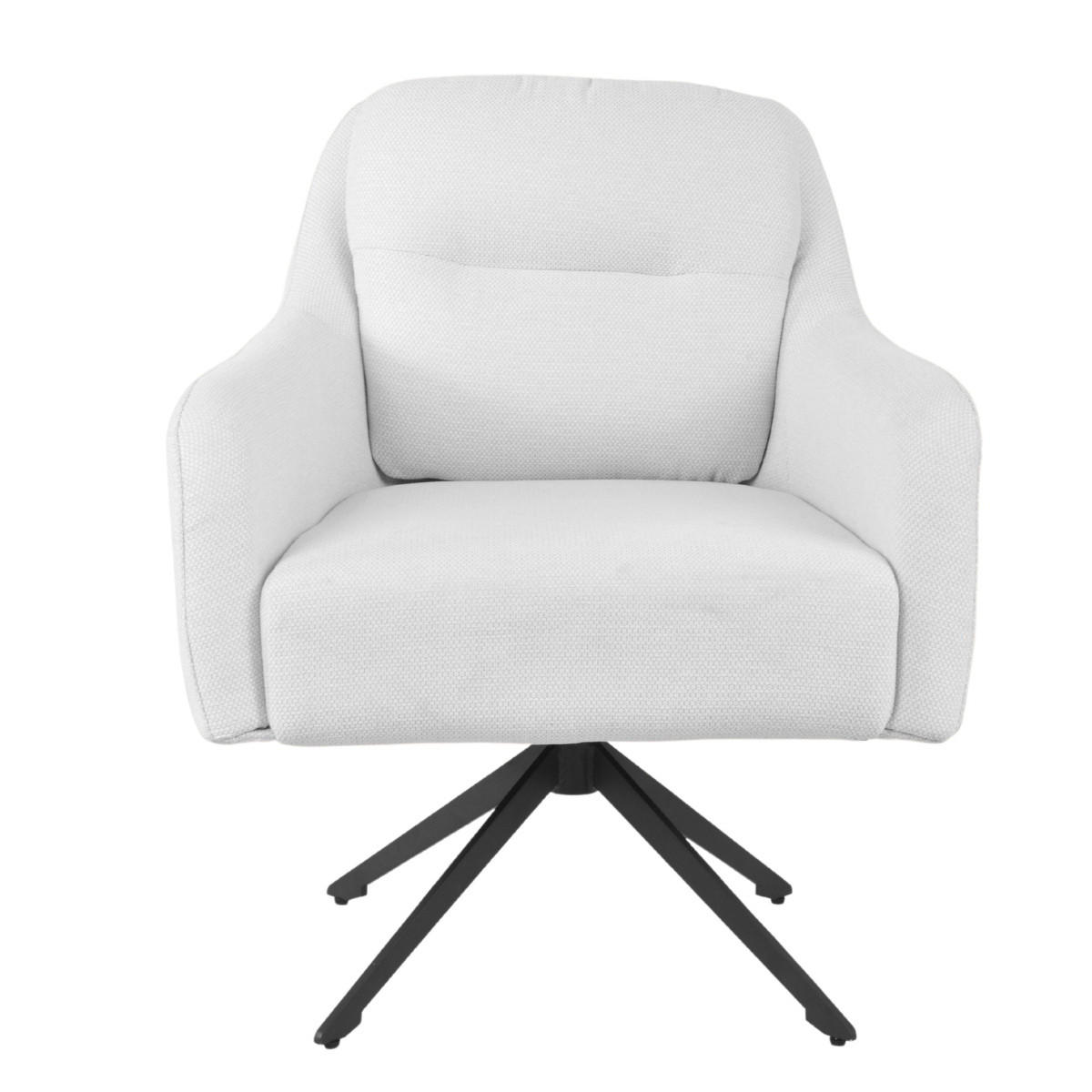 SESSEL Drehbar aus Stoff und Metall, beige - Beige, Textil (75/85/70cm) - Giga Meubel