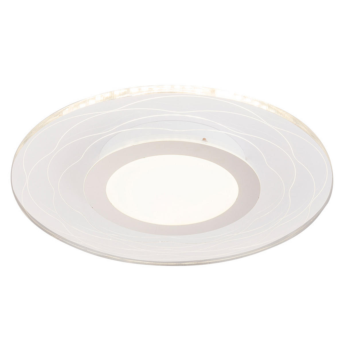 LED DECKENLEUCHTE BALON Weiß Metall - Weiß, Metall (35/35/4.5cm) - Globo Lighting