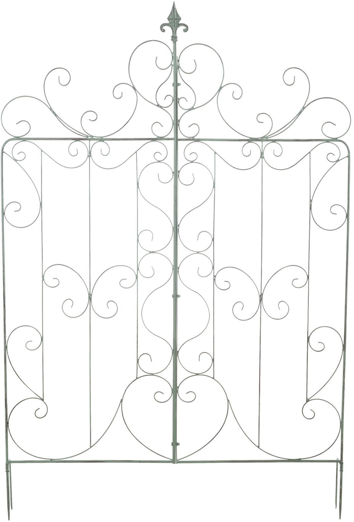 RANKGITTER Joris 99x2x133cm Metall Antik-Grün Rankhilfe - Grün, Metall (99/133/2cm) - DELUKE