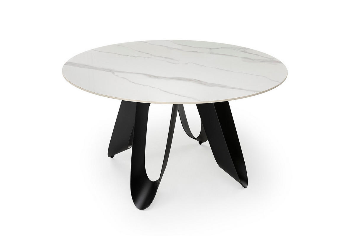 ESSTISCH Aila Schwarz 135/135/76 cm - Schwarz, Stein (135/135/76cm) - Drawer