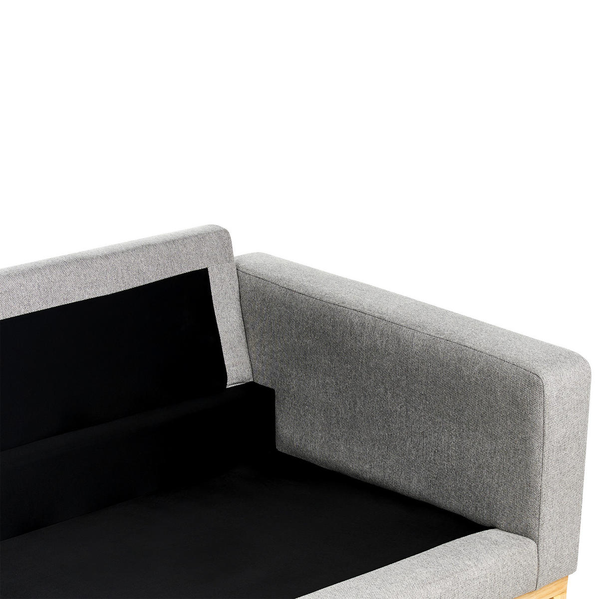 2-SITZER-SOFA grau/hellbraun Siggard - Hellbraun/Grau, Textil (184/84/92cm) - Beliani
