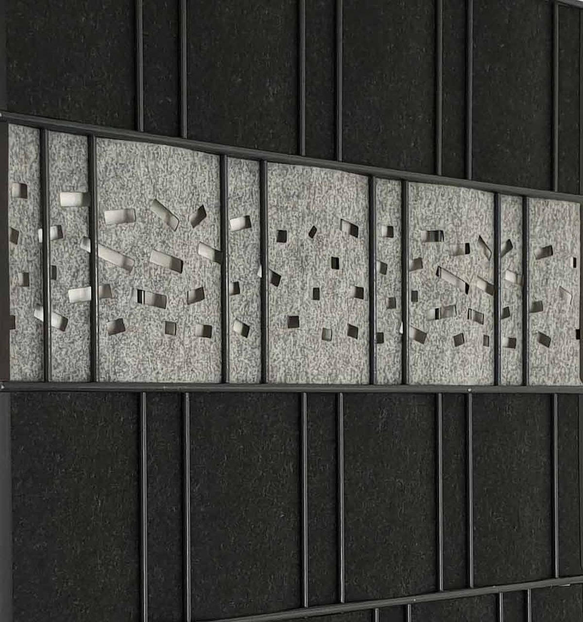 SICHTSCHUTZSTREIFEN Design Vlies Criss Cross für Doppelstabmatten Hellgrau 2,6m - Hellgrau, Kunststoff (260/19cm) - ZAUN|ZU