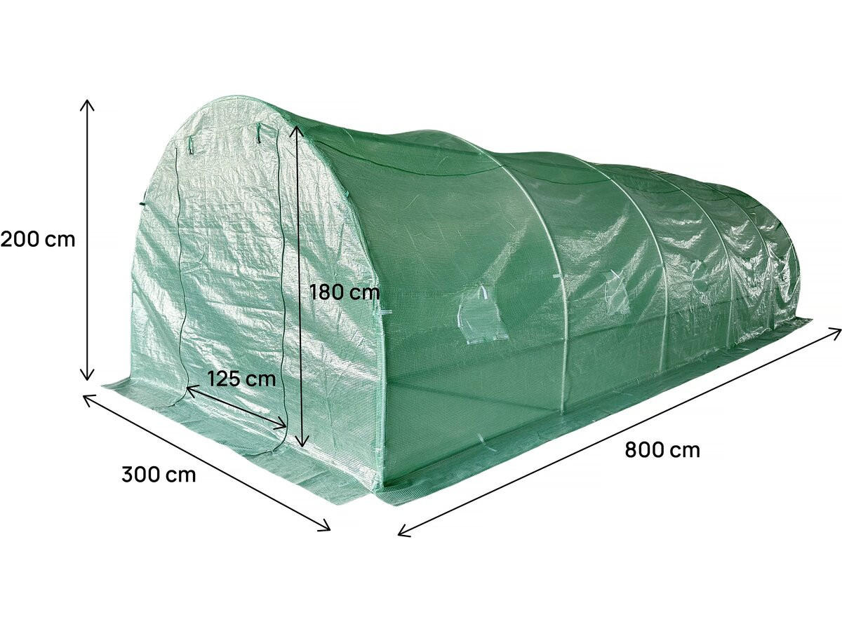 GEWÄCHSHAUSFOLIE lys Grün - Grün, Kunststoff (25/180/125cm) - Habitat Garten