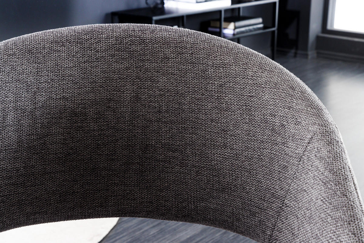 STUHL NORDIC STAR Strukturstoff Grau 80 cm - Braun/Grau, Holz/Textil (54/80/54cm) - riess-ambiente