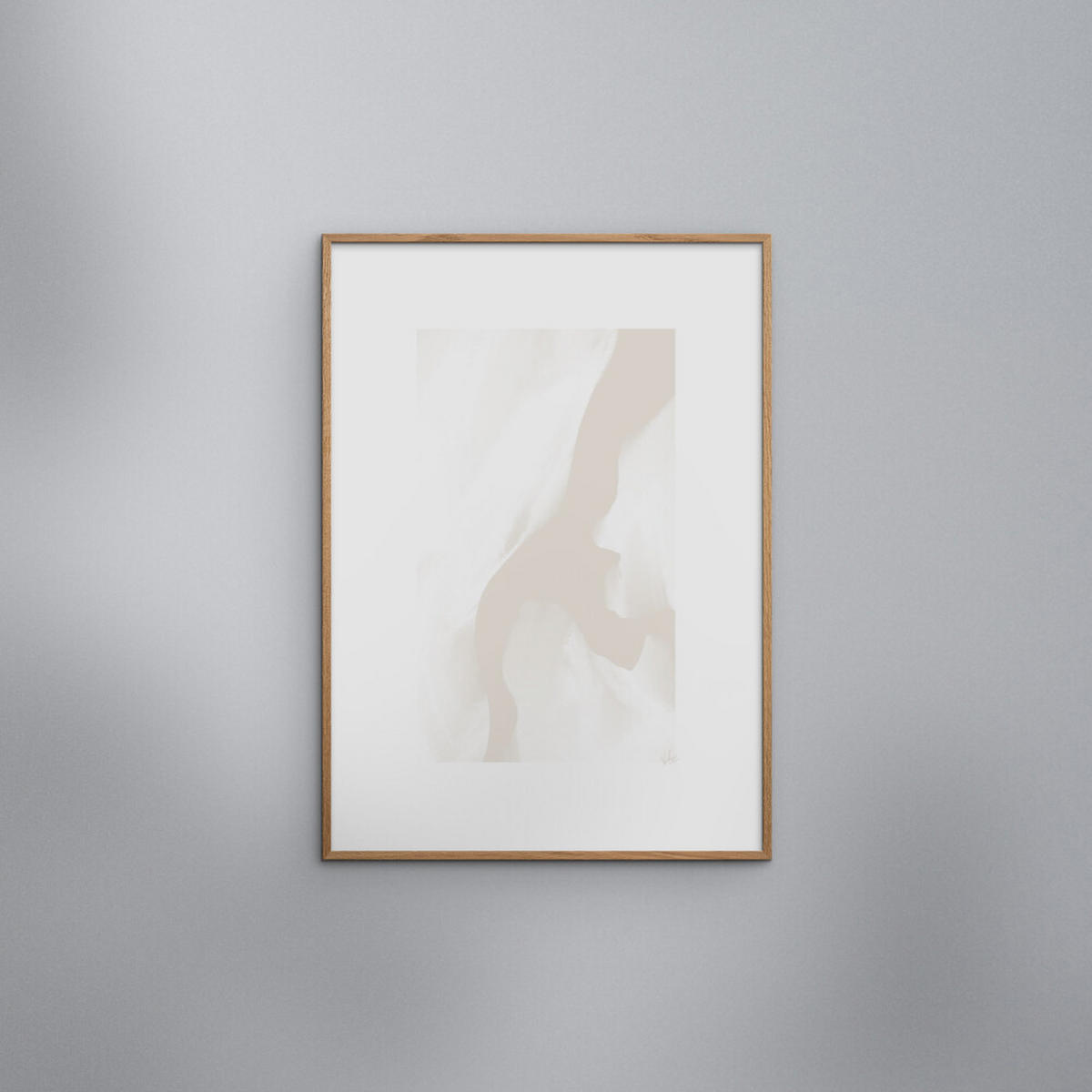 POSTER mit Rahmen N. Atelier - Tons Faibles - Eichefarben/Naturfarben, Holz/Papier (50/70cm) - Poster&Frame