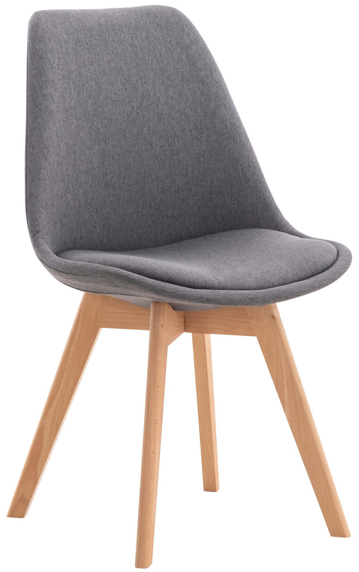 ESSZIMMERSTUHL Lines, Stoff grau - Naturfarben/Grau, Holz/Textil (49/83/50cm) - TPFLiving
