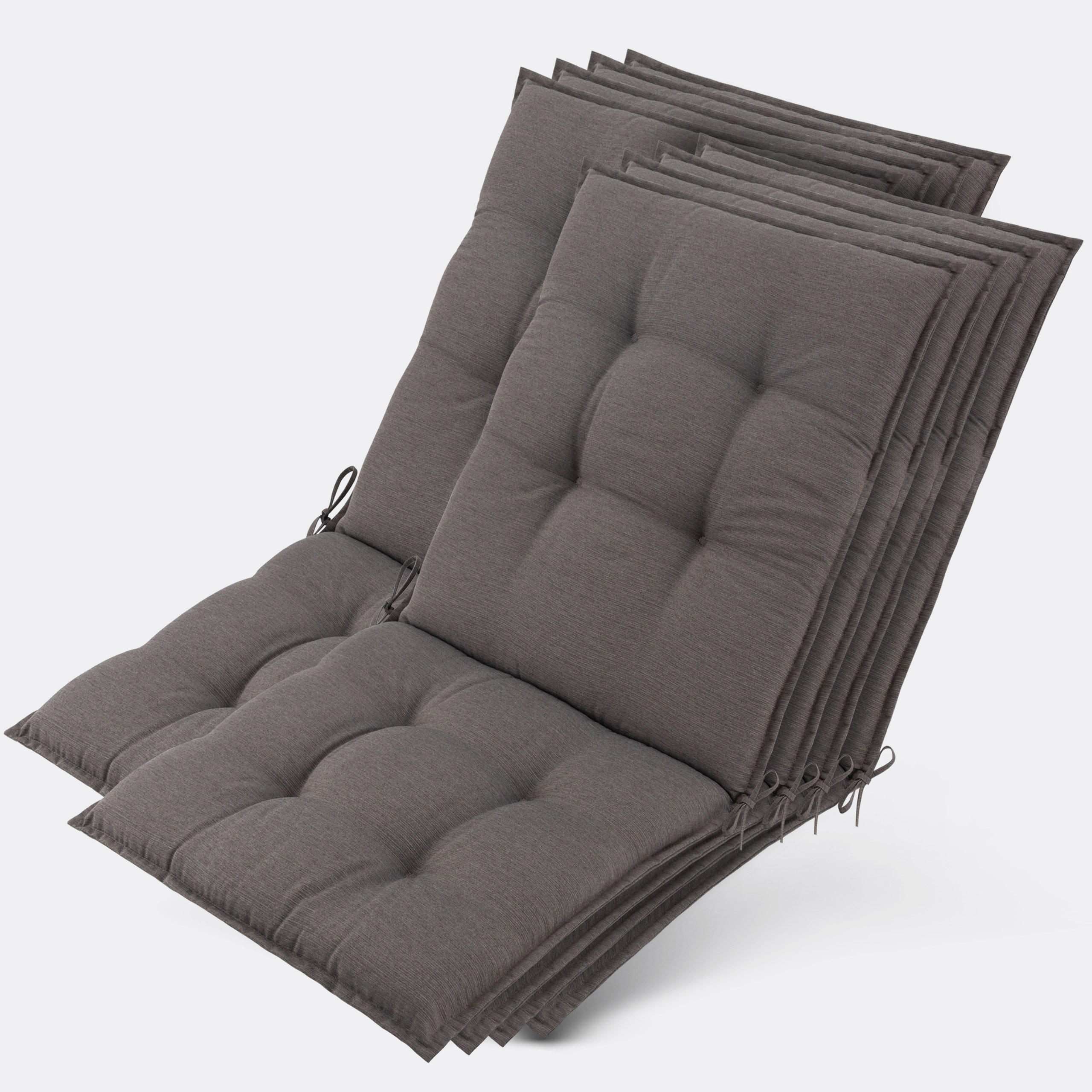 NIEDERLEHNERAUFLAGE Sun-NL 105x50x8cm Taupe (8tlg) - Naturfarben, Textil (50/8/100cm) - Beautissu 