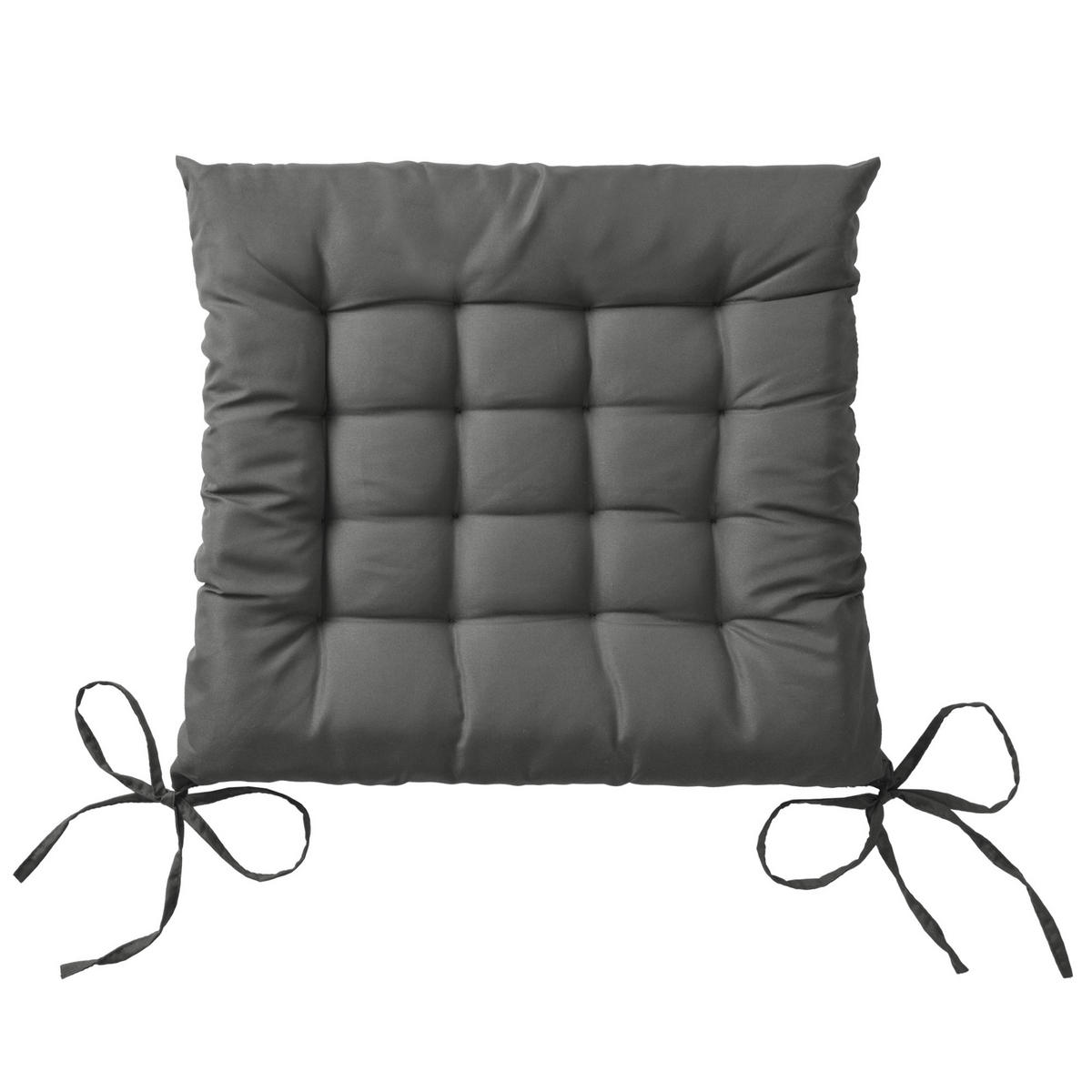 STUHLKISSEN Lea 40/40/5 cm Anthrazit 4tlg - Anthrazit, Kunststoff/Textil (40/40/20cm) - Beautissu 