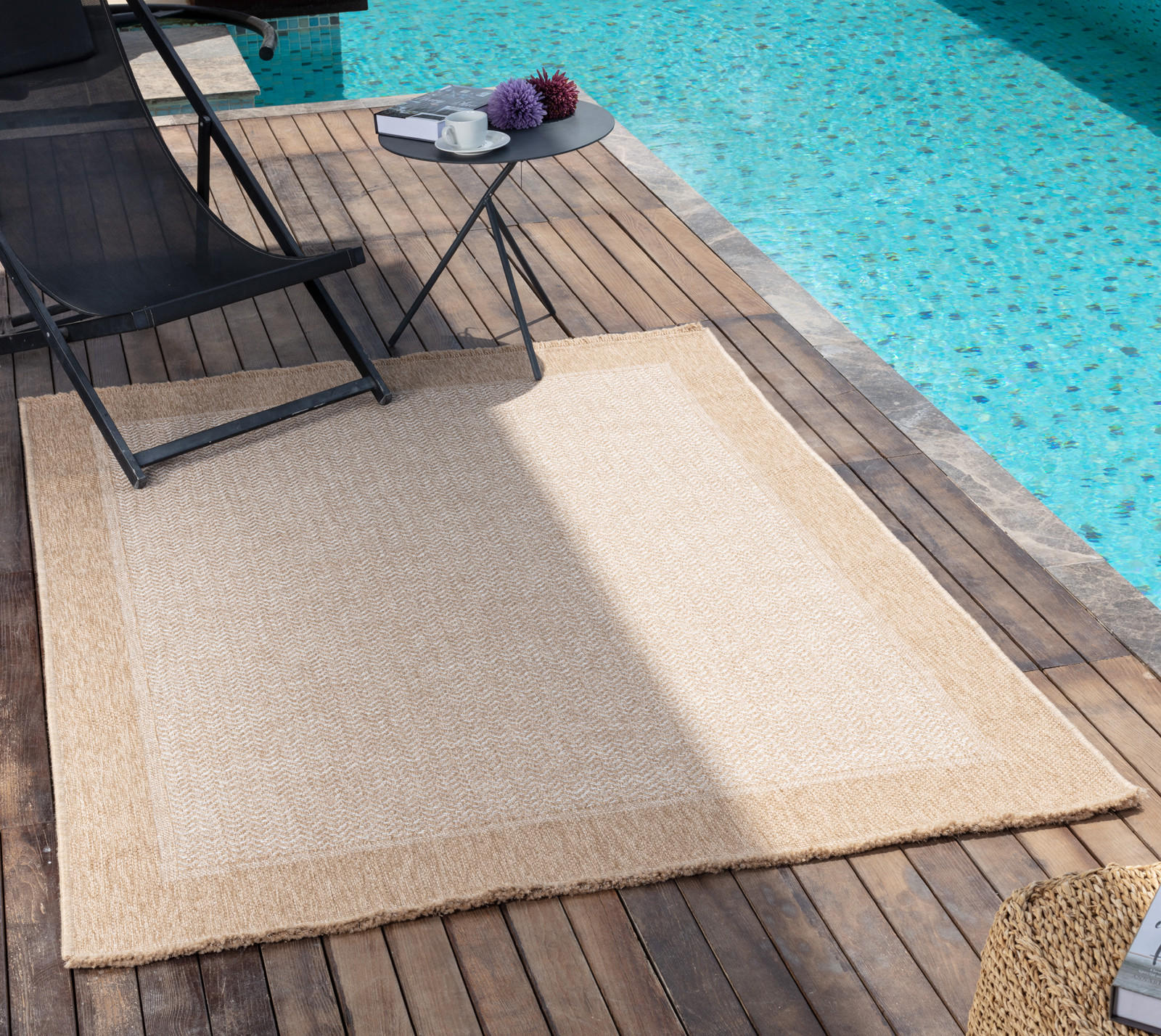 OUTDOORTEPPICH Jute-Optik 120x170 cm Beige - Braun, Kunststoff/Textil (120/170cm) - LIVABLISS