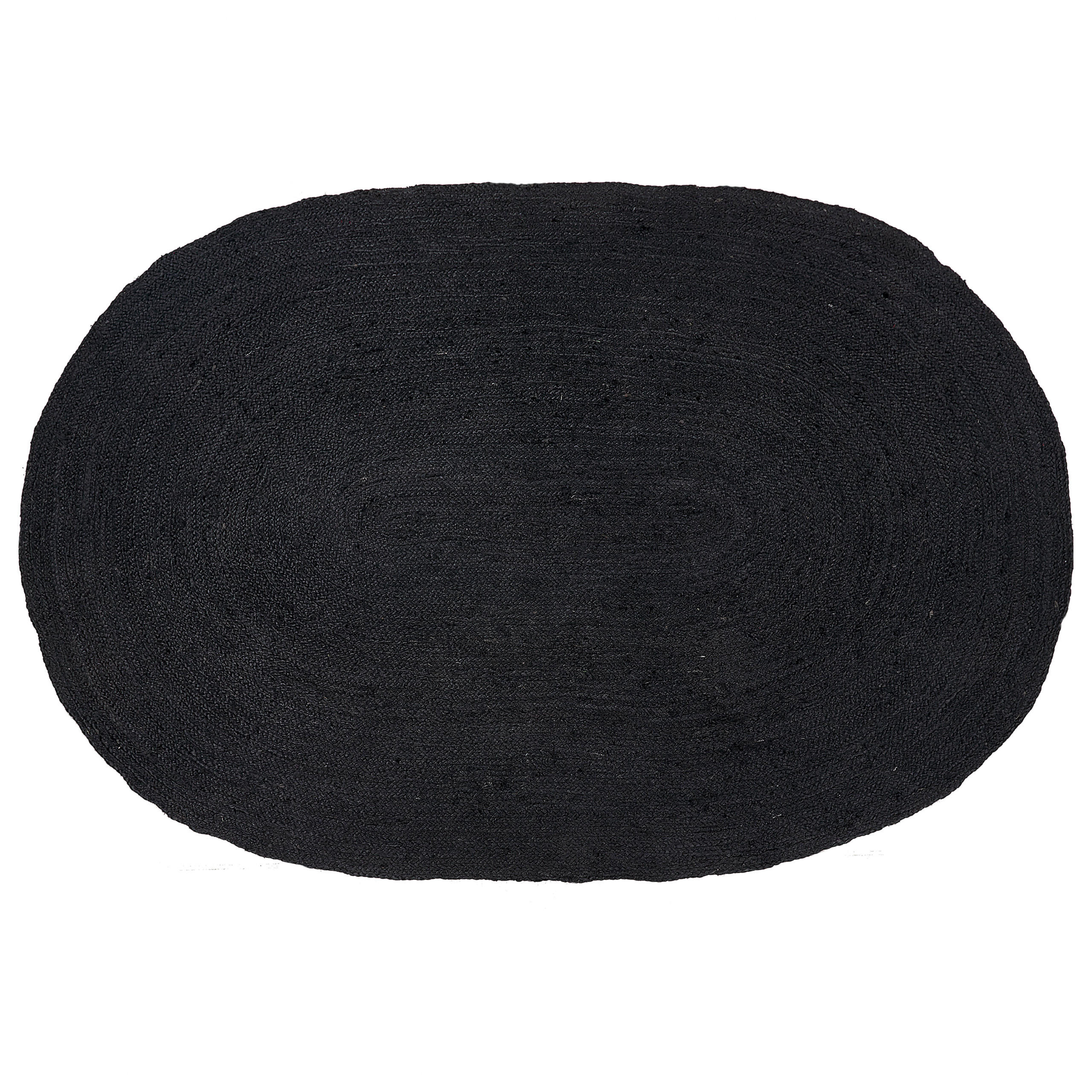 KURZFLOR-TEPPICH Schwarz 160/230 cm Demirci - Schwarz, Naturmaterialien (160/230cm) - Beliani