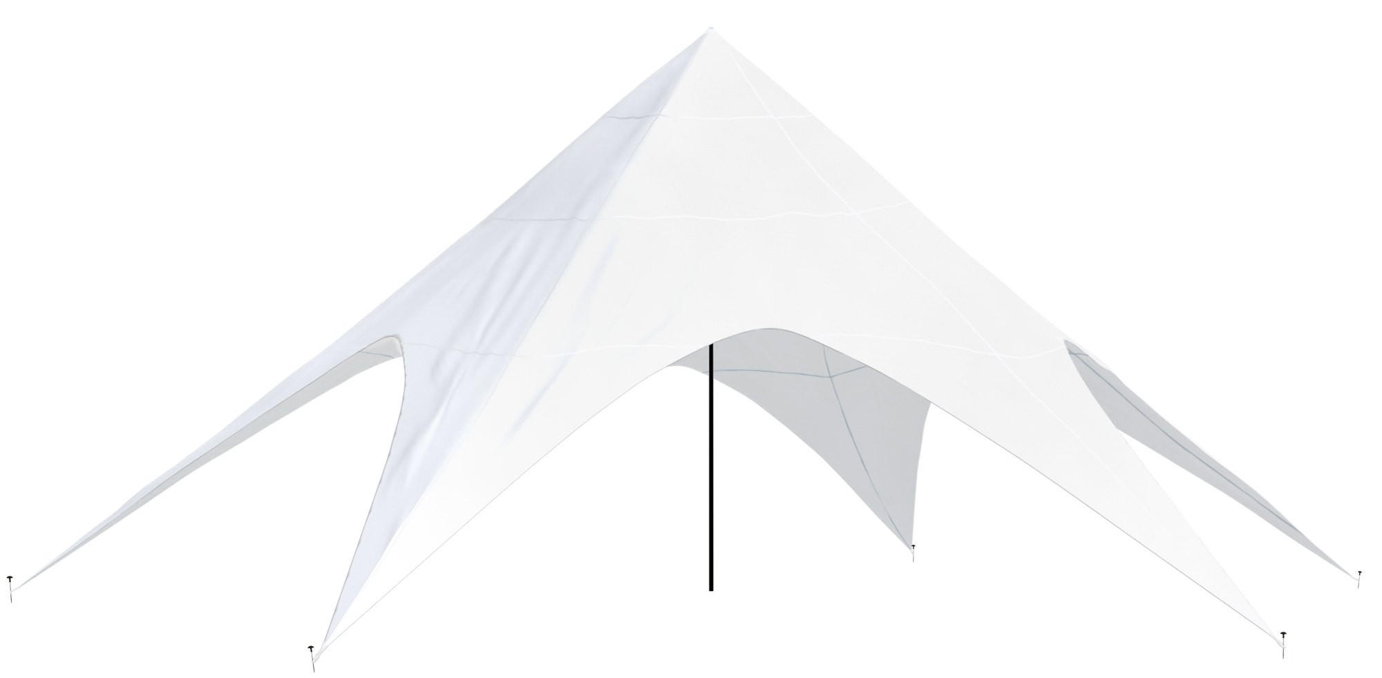 STERNZELT Tilda 12 m Kunststoff Weiß Sonnensegel - Weiß, Kunststoff (1200/500/1200cm) - DELUKE