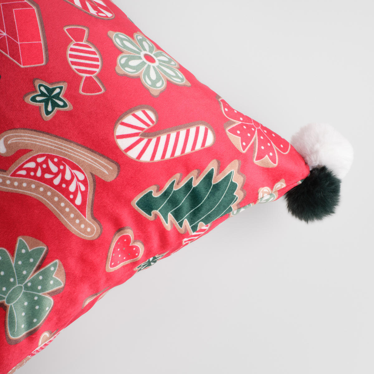 KISSENBEZUG Ginno, 45x45cm, Rot, Weihnachten Kissenhülle, Weihnachtsdeko, Christmas, Weihnachtsmotiv Sofakissen Dekokissenbezuge - Rot, Kunststoff (45/45cm) - home&you