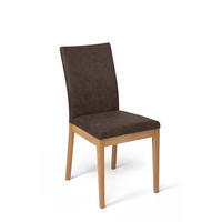 ESSZIMMERSTUHL 2er-Set Delfi 1 Wildeiche Massiv/Microfaser Braun - Braun, Holz (46/95/60cm) - 58aufmkessel