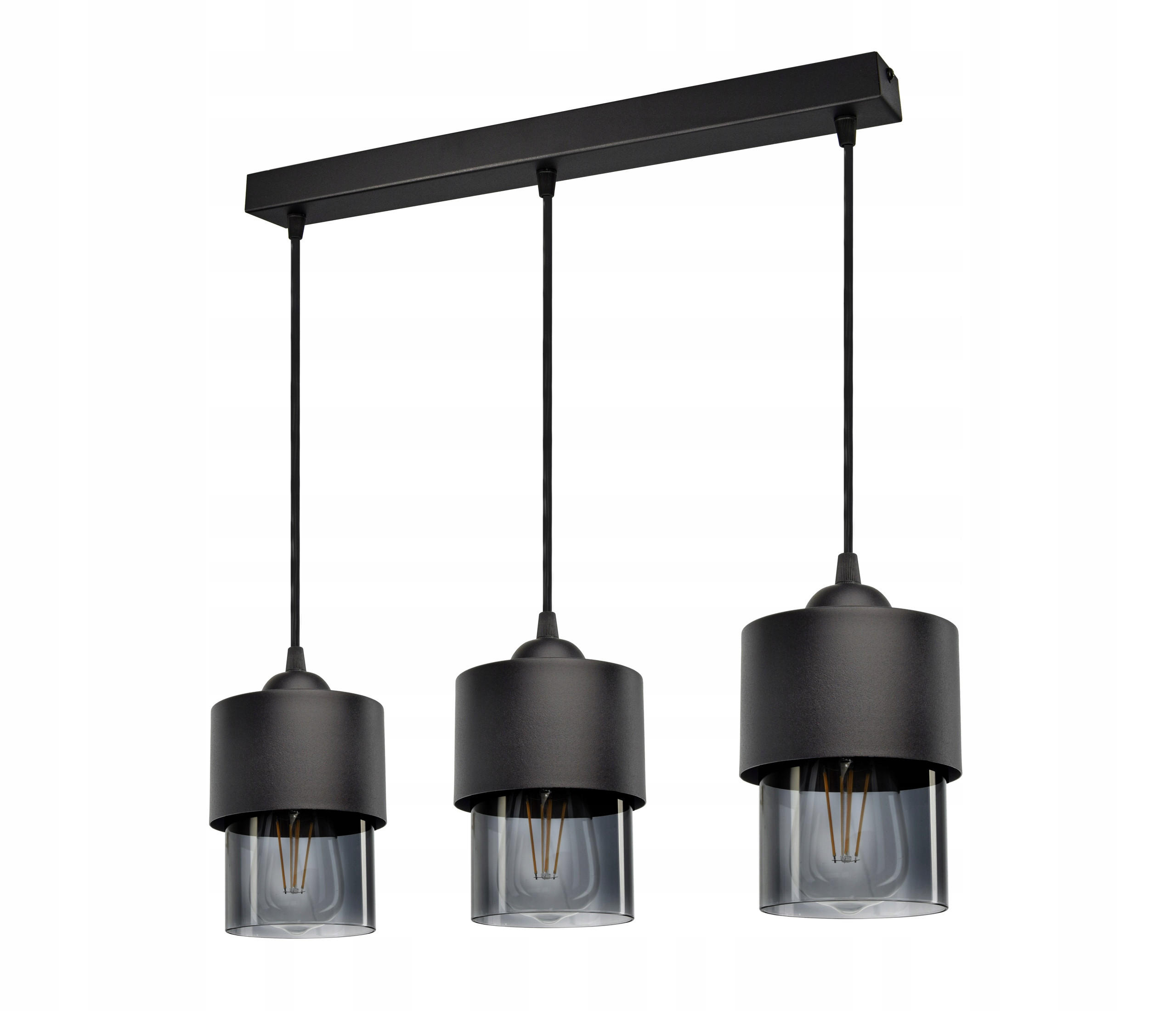 PENDELLEUCHTE Hege - Transparent/Anthrazit, Glas/Metall (12/55/80cm) - kiki design