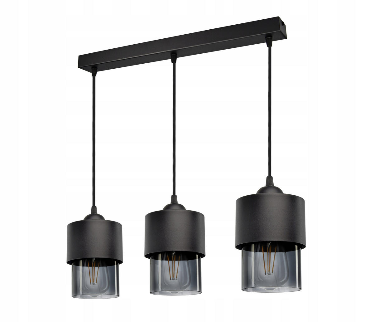 PENDELLEUCHTE Hege - Transparent/Anthrazit, Glas/Metall (12/55/80cm) - kiki design