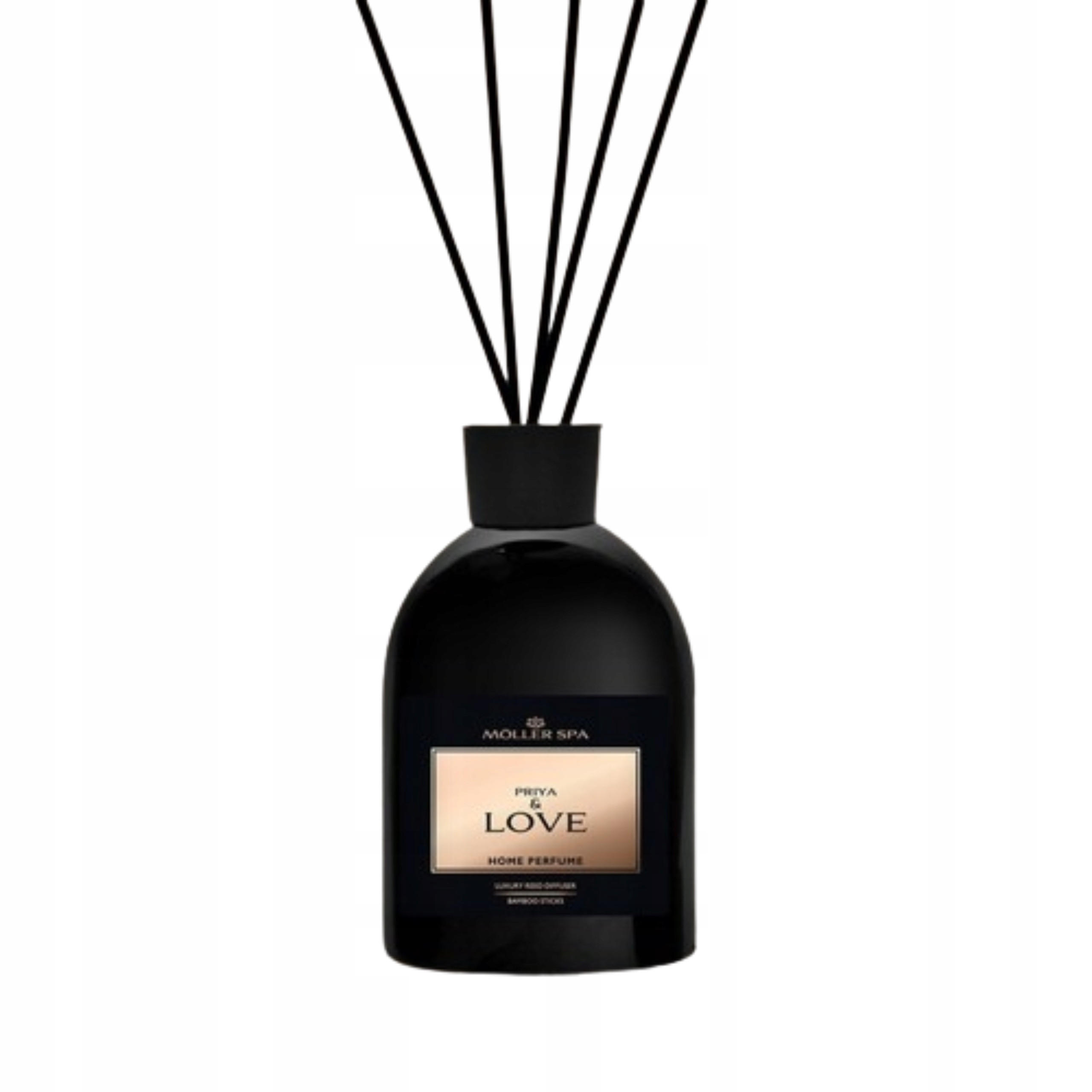 DIFFUSOR Priya & Love – 250 ml - Schwarz, Glas/Holz (0.1/0.1/20cm) - Matkam Möbel
