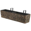 BLUMENTOPF braun rechteckig 80/20/18 cm Kawala - Braun, Naturmaterialien (20cm) - Beliani