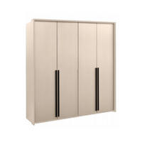 KLEIDERSCHRANK Genua 210 cm, Beige, 4 Türen - Beige, Holzwerkstoff (210/217/65cm) - Bettso