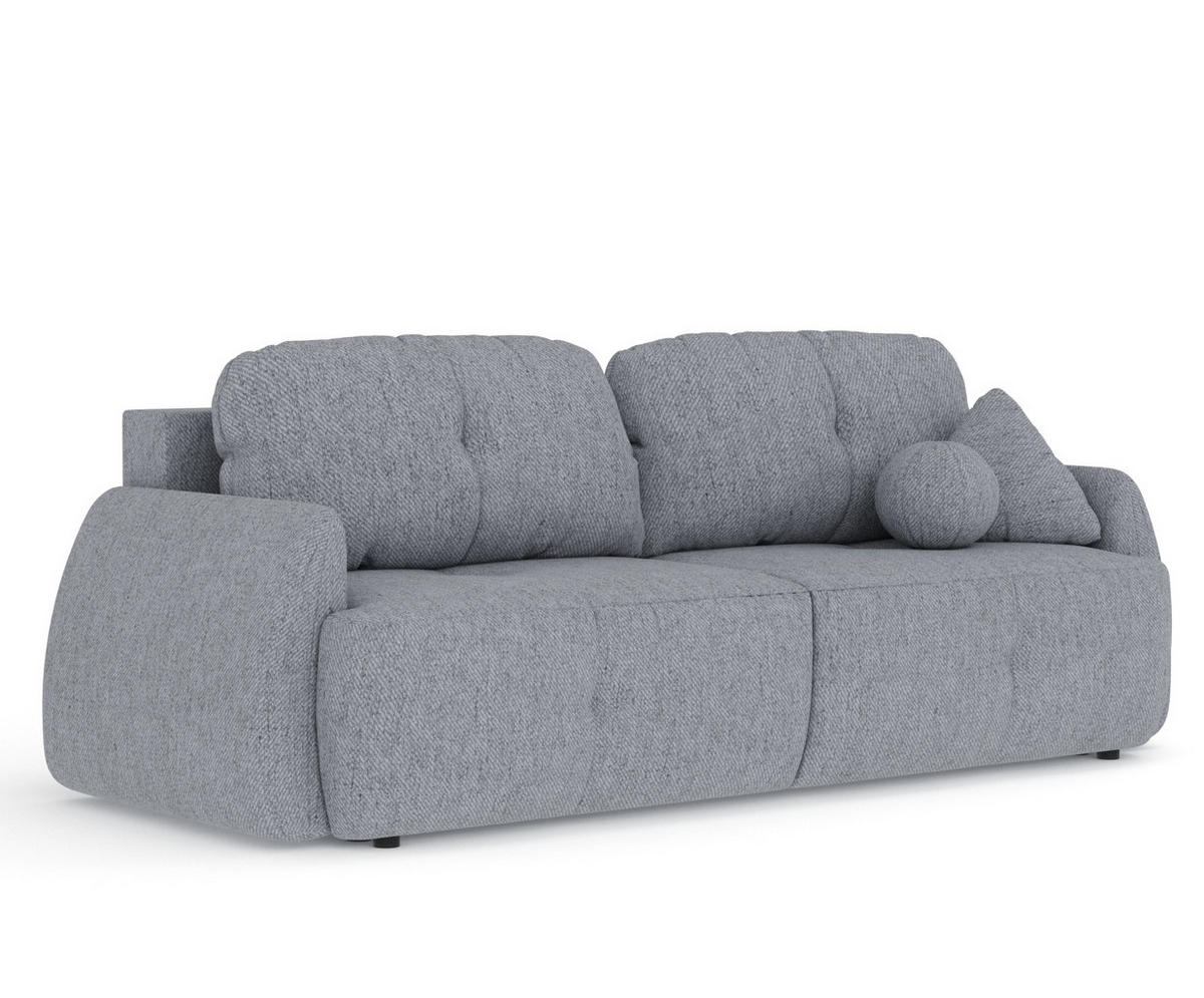 SCHLAFSOFA Loca Grau Webstoff - Schwarz/Grau, Holz/Holzwerkstoff (248/92/103cm) - Maison de Reve