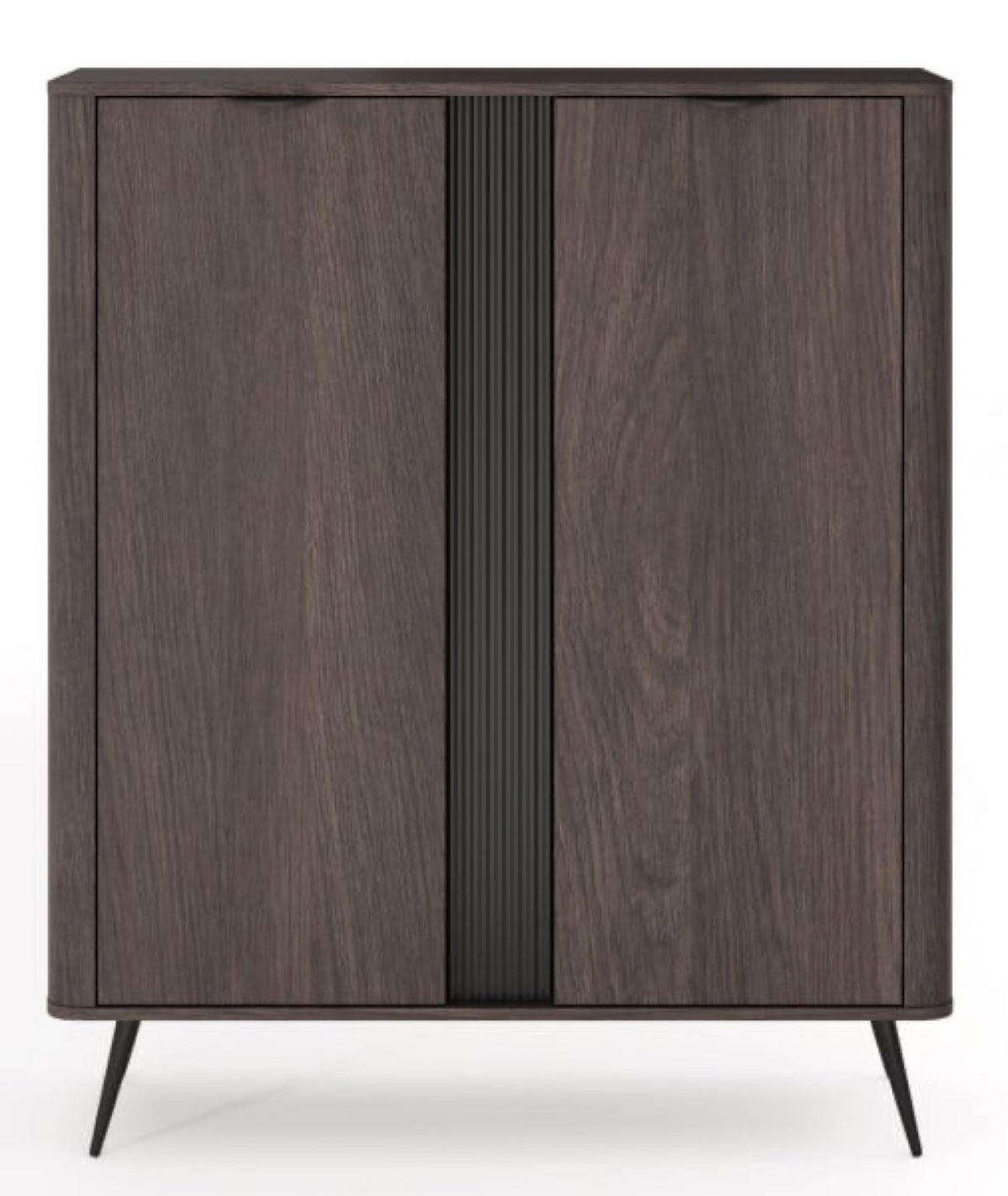 KOMMODE Hoch ERIS Mit Hohen Beinen Und Rillen - Braun, Holzwerkstoff (113.2/134.2/38cm) - Sepro Meble