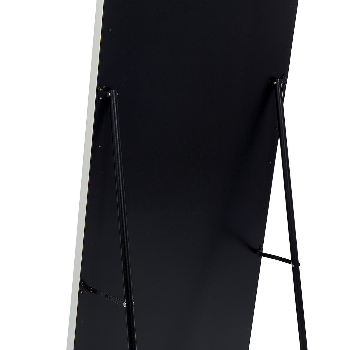 STEHSPIEGEL ausKunstleder50/150cmWeissANSOUIS Ansouis - Weiß, Kunststoff (50/150/33cm) - Beliani
