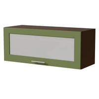KLAPPHÄNGESCHRANK Brerra W4BS/90 WKF Lava / RAL 6025 farngrün Matt 90 / 32,5 / 36cm - Dunkelgrau/Grün, Holz/Holzwerkstoff (90/36/32.5cm) - Feldmann-Wohnen
