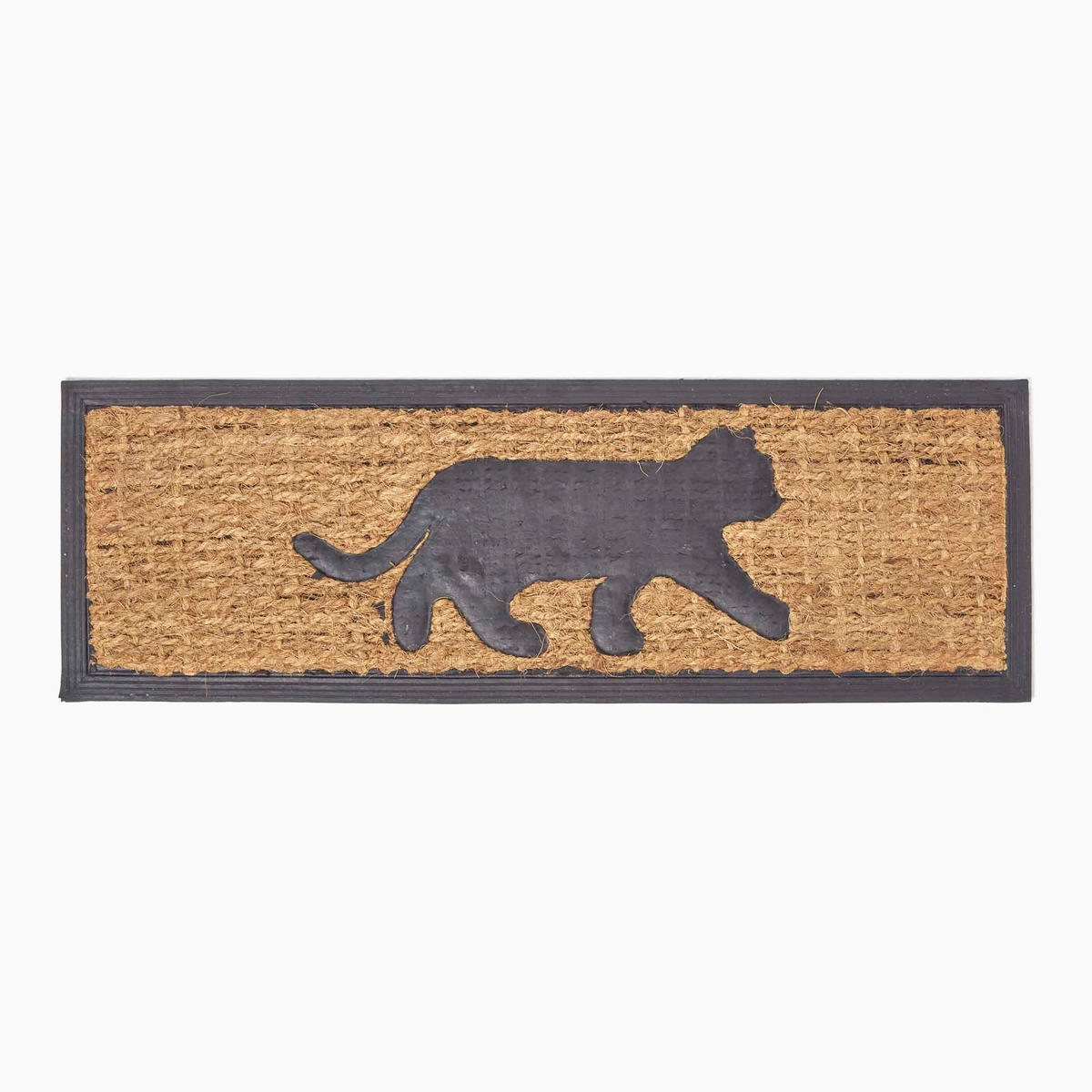 FUSSMATTE Katze, Kokos & Gummi 25/75 cm - Naturfarben, Naturmaterialien (25/75cm) - Homescapes