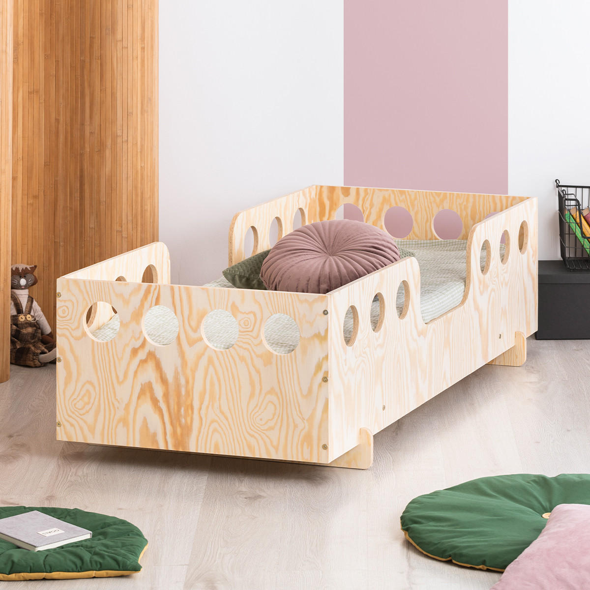 POSTEL 90/190 Anaïs Přírodní dřevo - hnědá, dřevo (90/190cm) - Petits-meubles