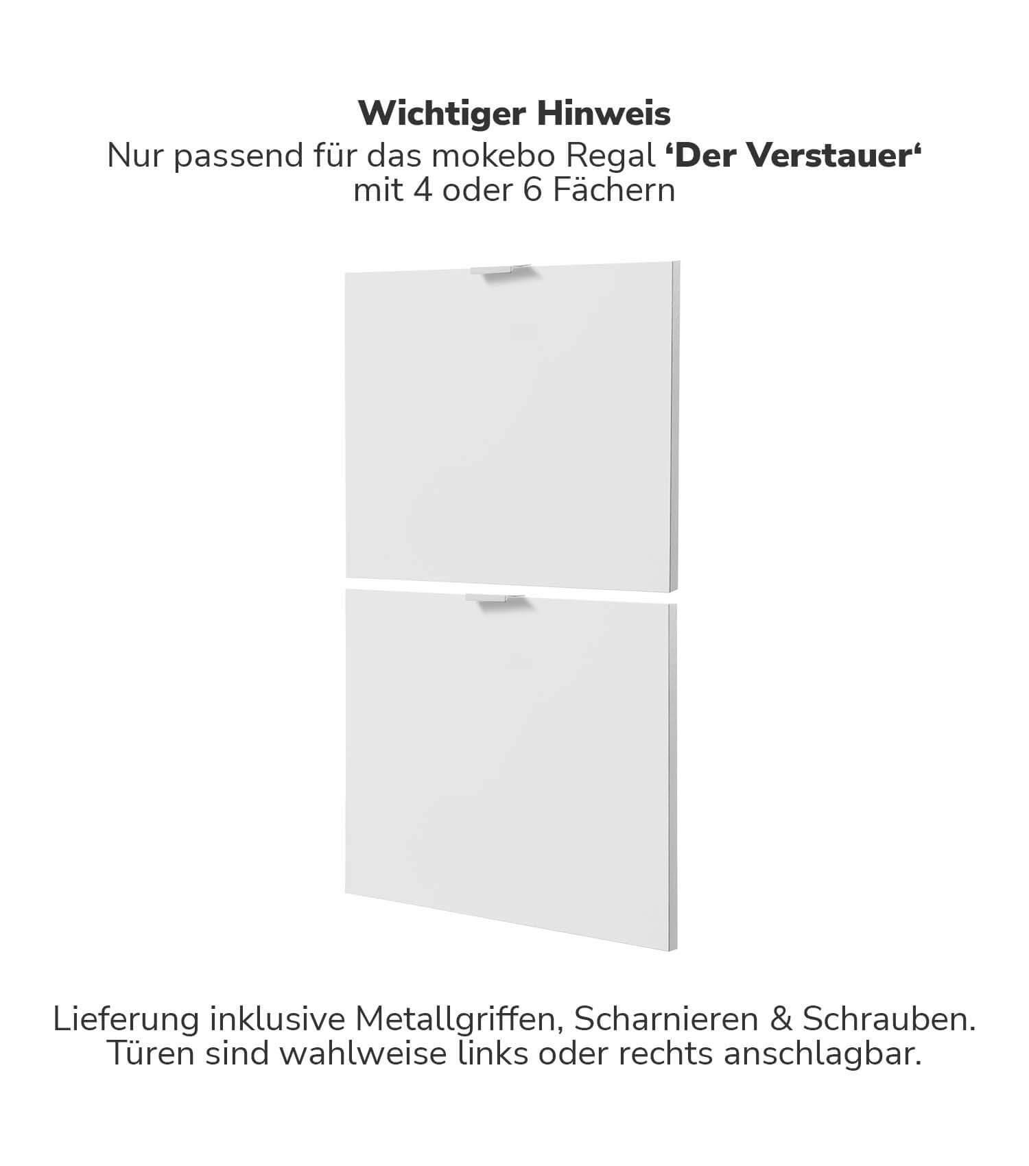 REGALEINSATZ Die Aufgeräumten - Weiß, Holzwerkstoff (41/68/2cm) - Mokebo