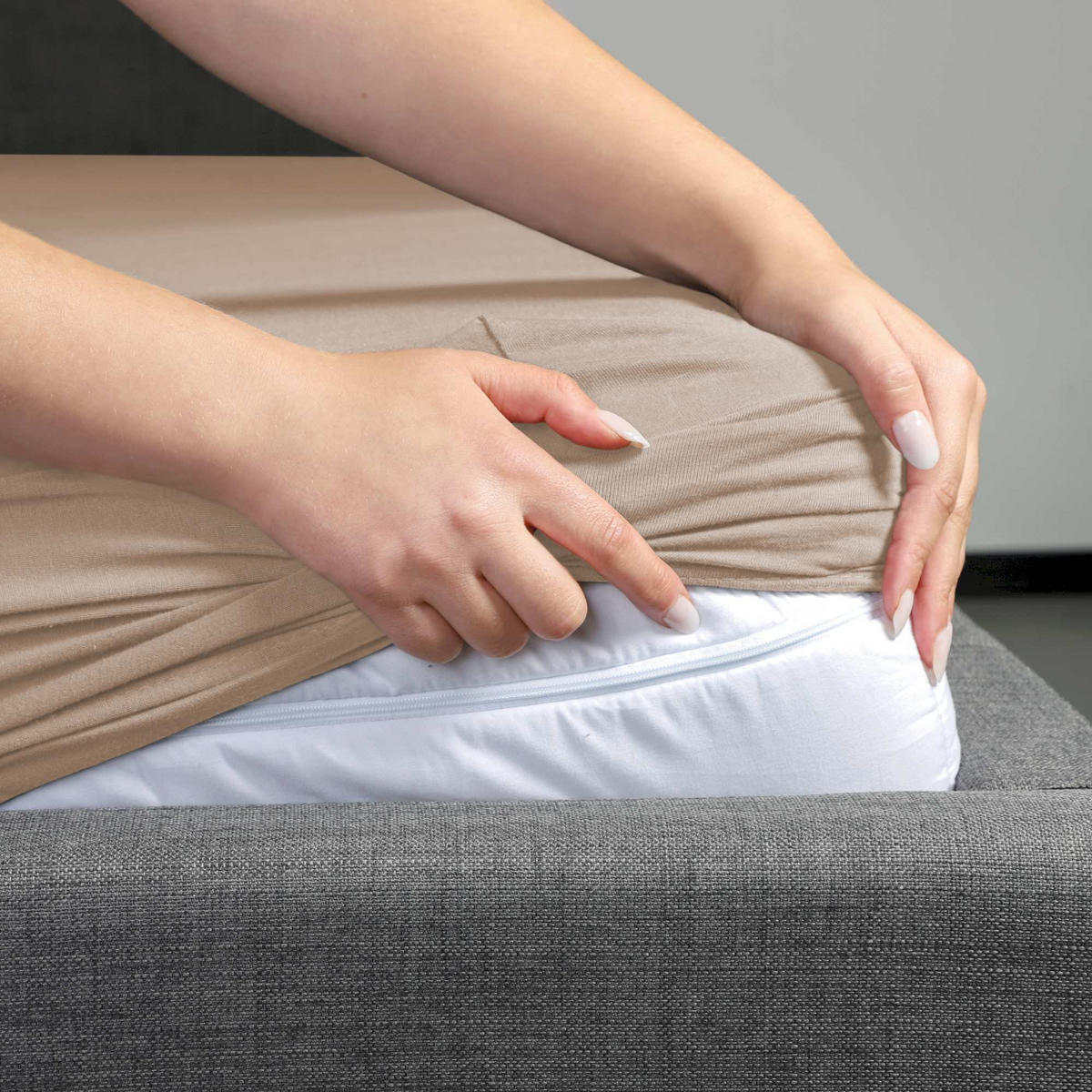 NAPÍNACIE prestieradlo FLAT - biela, textil (90/200cm) - Schöner Wohnen