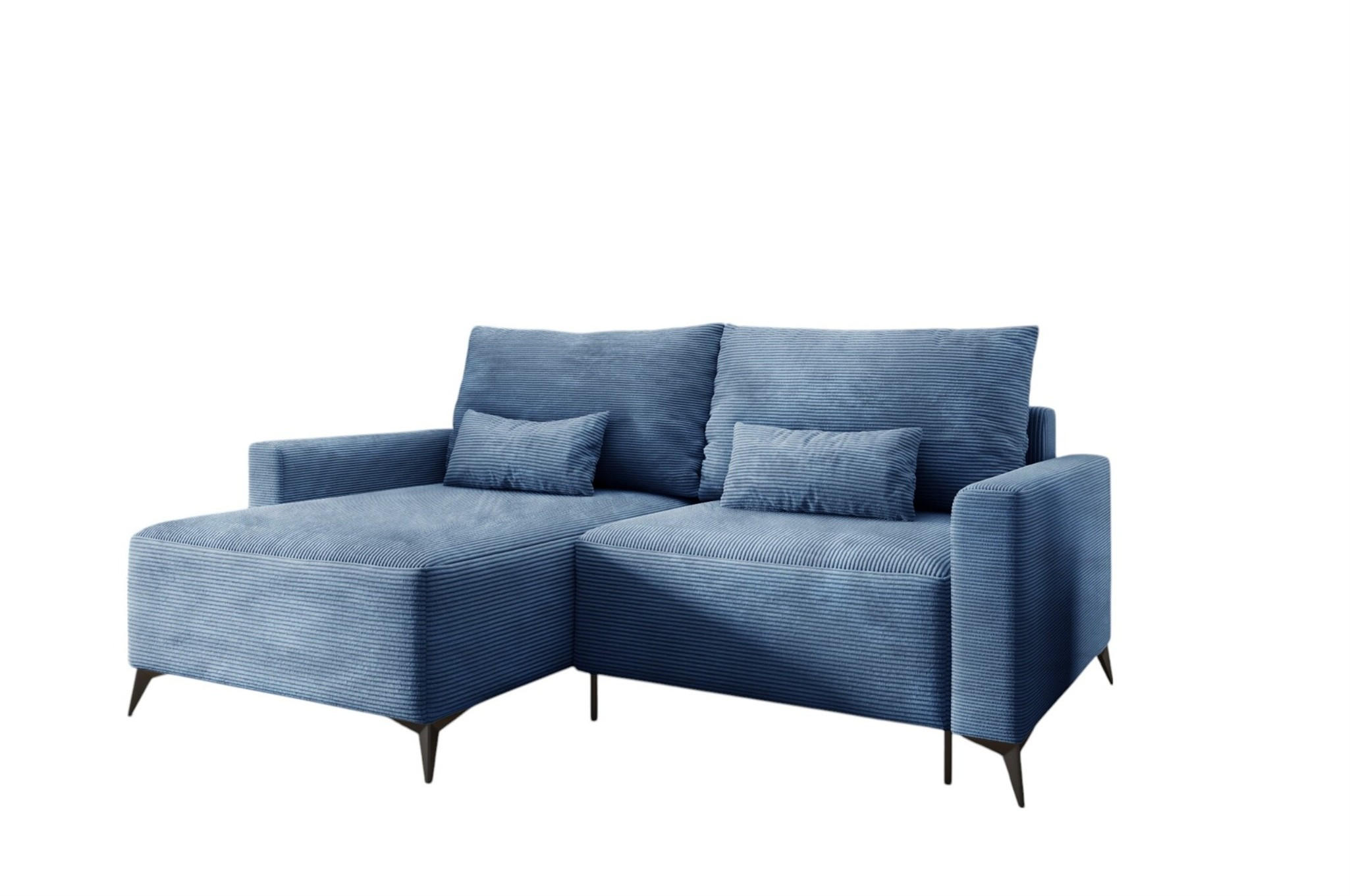 ECKSOFA Silves Mit Schlaffunktion - Blau, Holzwerkstoff/Textil (239/148cm) - Fun Möbel