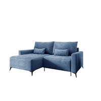 ECKSOFA Silves Mit Schlaffunktion - Blau, Holzwerkstoff/Textil (239/148cm) - Fun Möbel