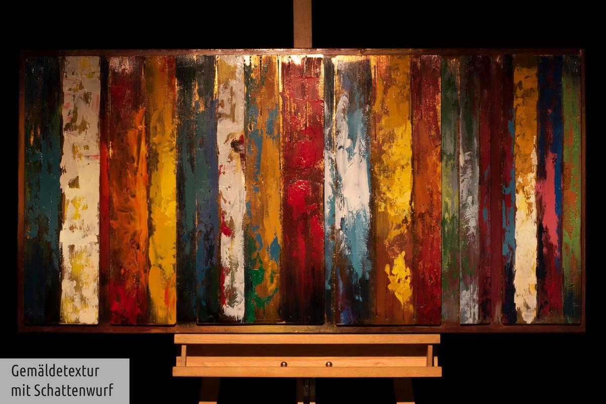 METALLBILD Bunt 120/60 cm - Multicolor, Metall (120/60cm) - KUNSTLOFT