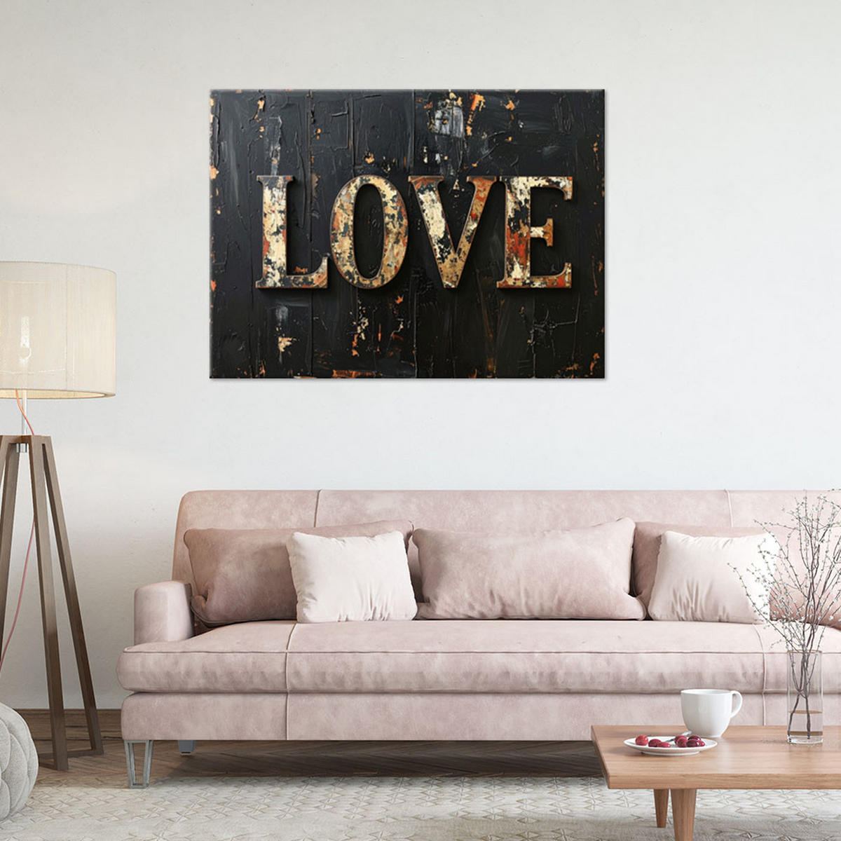 LEINWANDBILD Inschriften und Zitate 90x60cm - Schwarz, Textil (90/60cm) - Feeby