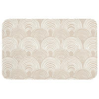 WC PŘEDLOŽKA Vlny - Textura - Béžová 80x50 cm - kašmírová, textil/plast (80/1cm) - OnlyWow
