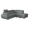 ECKSOFA Boston 2RR1P, Seite: Rechts 2R+R+1P(65)+PUFAP - Silberfarben/Graphitfarben, Holz/Textil (260/230cm) - MIRJAN24