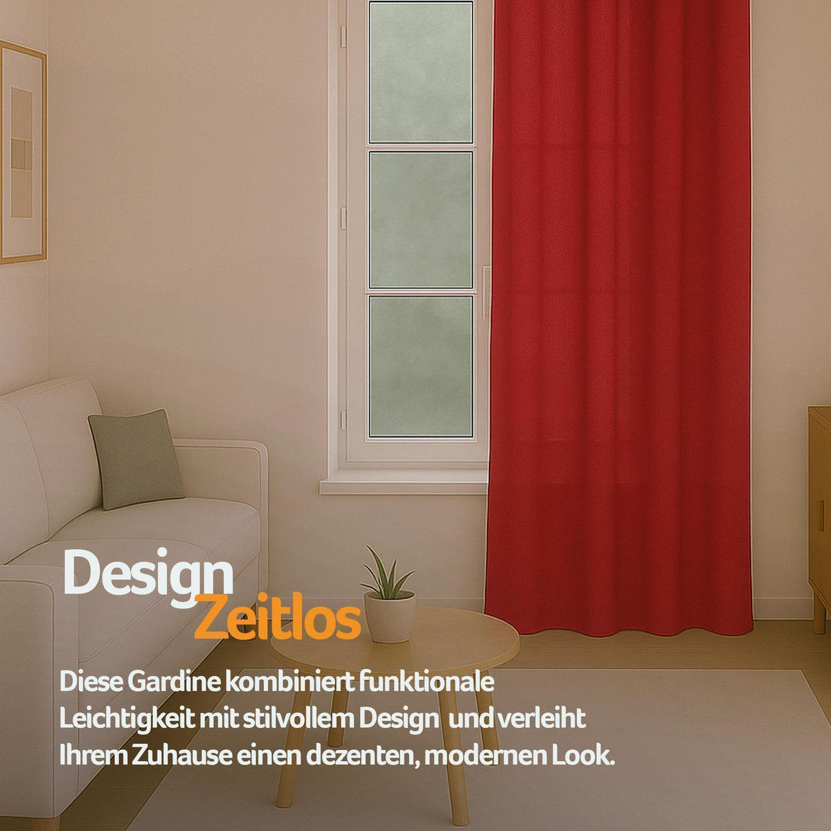 FERTIGVORHANG blickdicht 140x175 cm Universalband Rot - Rot, Textil (140/175cm) - Bestlivings