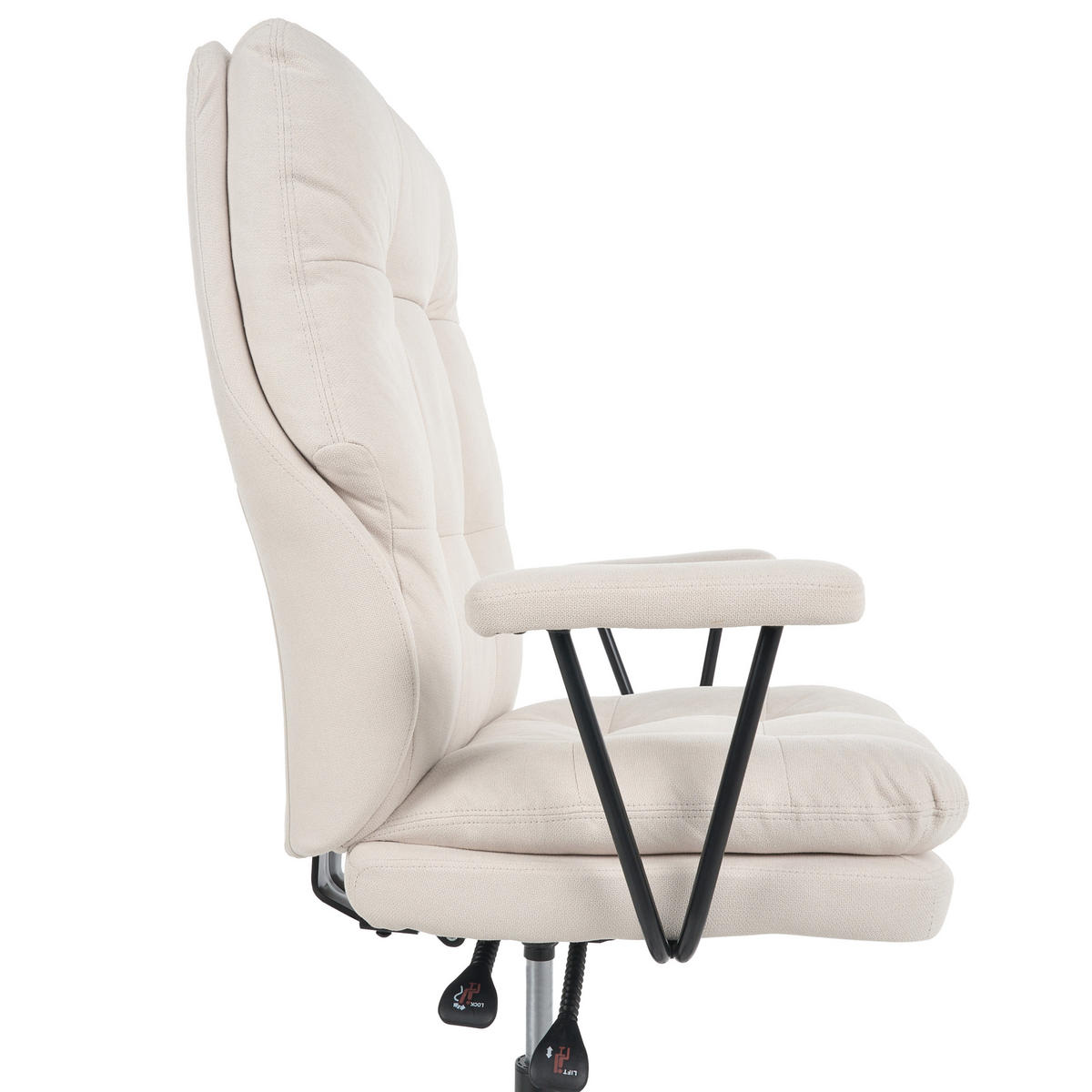 KANCELÁŘSKÁ ŽIDLE Látka Krémově bílá Melocush - krémová, textil (75/106/66cm) - Beliani