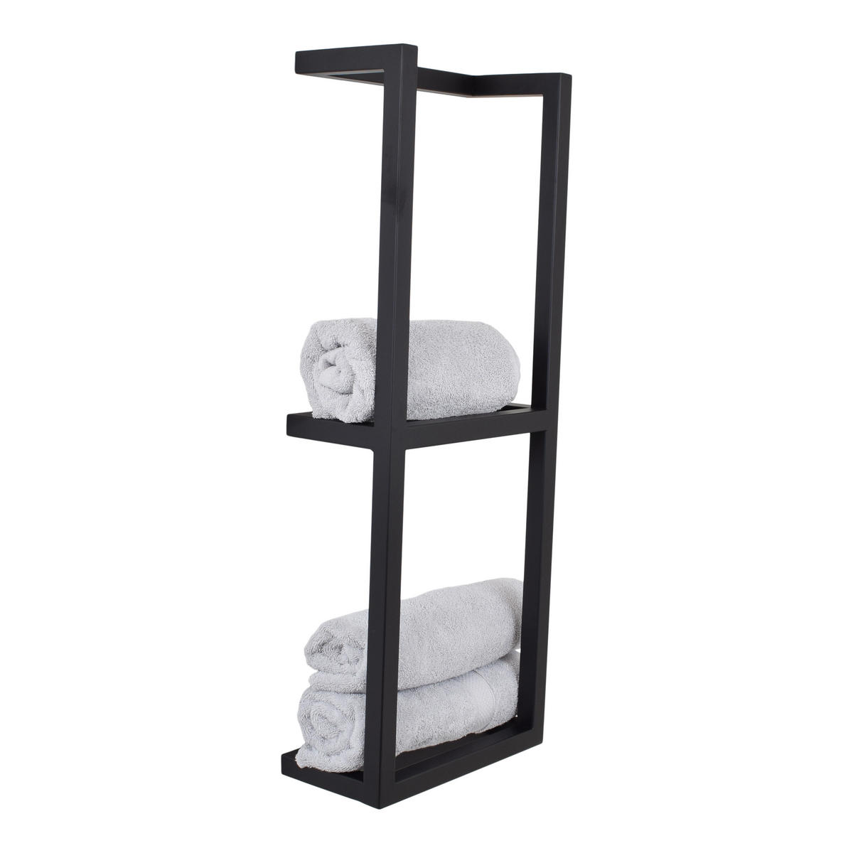 HANDTUCHSTÄNDER Pim Schwarz - Schwarz, Metall (30/80/15cm) - LOFT42