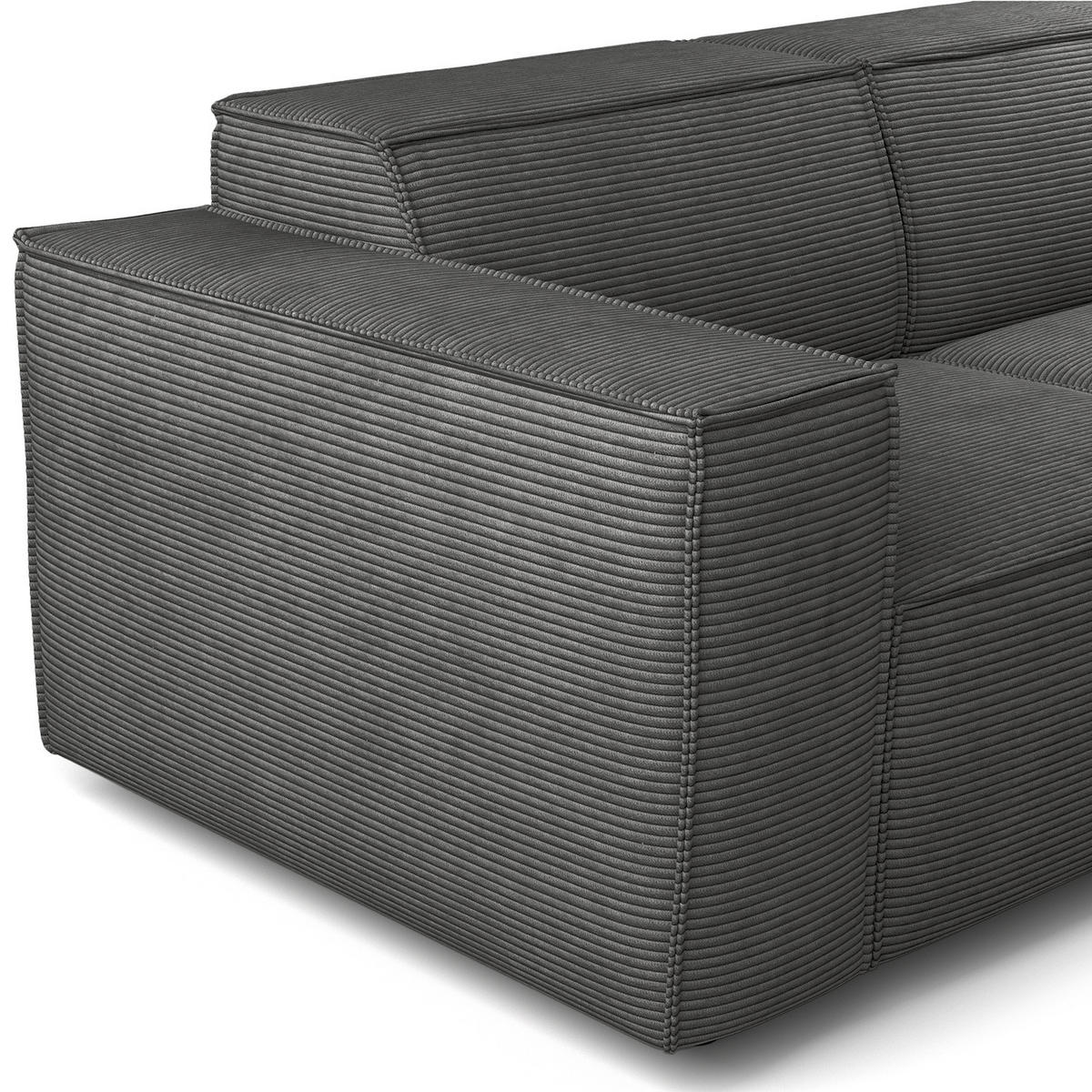 2,5-SITZER SOFA - Anthrazit, Textil (223/70/96cm) - home24