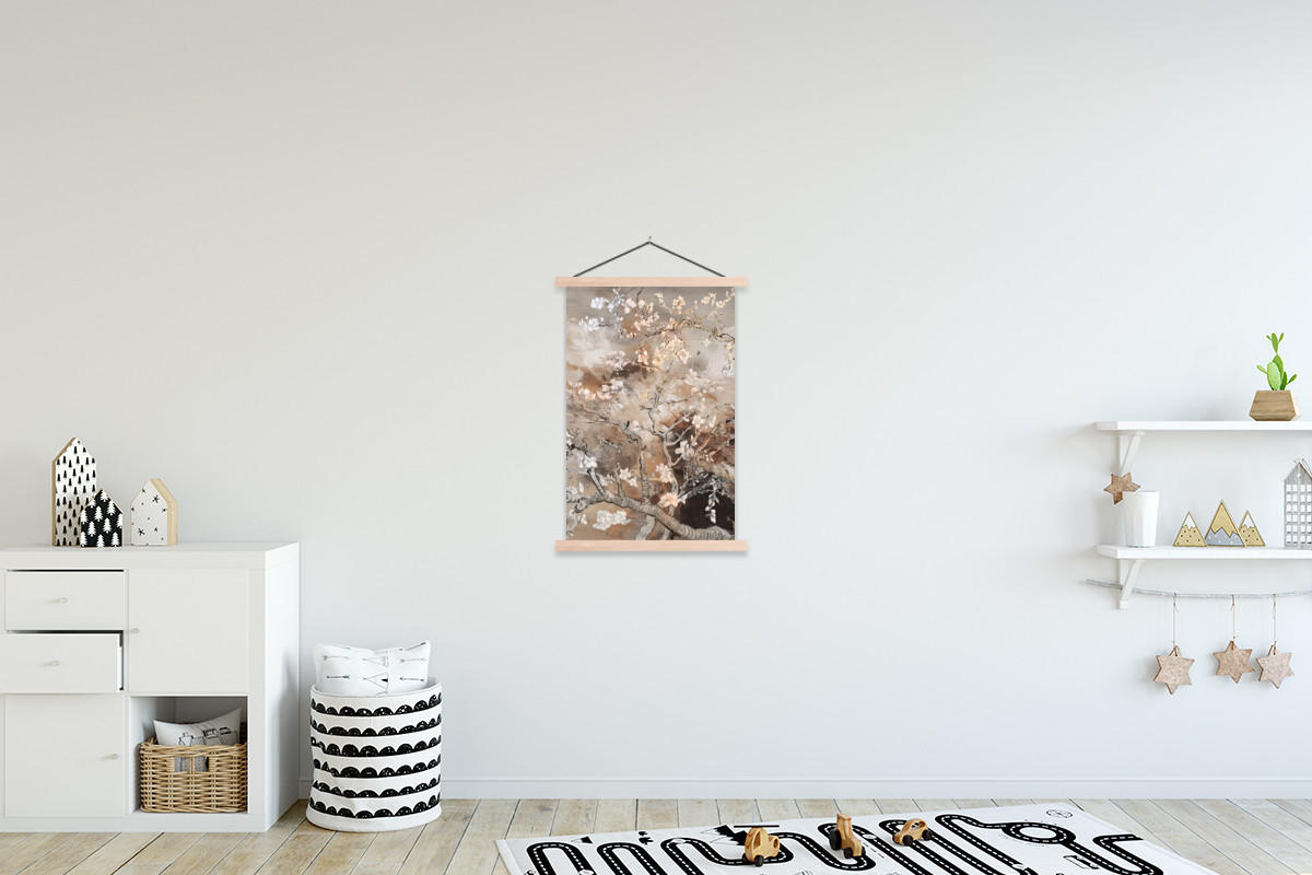 POSTER Mandelblüte - Kunst - Van Gogh - Beige - Abstrakt 60x90 cm - Braun, Textil (60/90/0.15cm) - MuchoWow