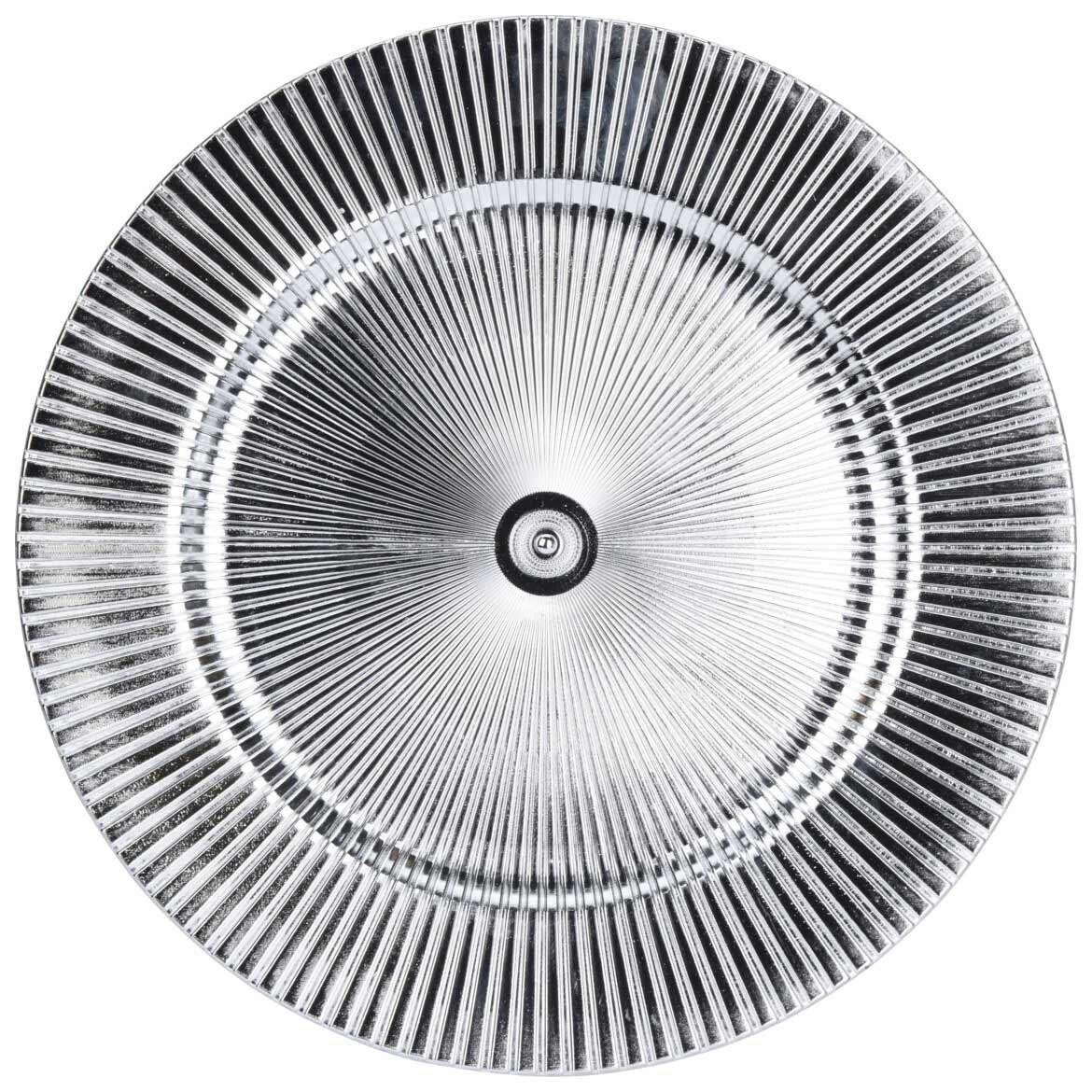 UNTERTELLER Metallisch Ø 33 cm - Silberfarben, Kunststoff (33cm) - Home Styling Collection