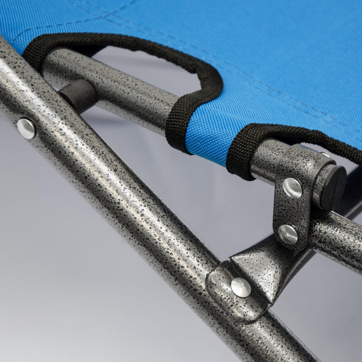 CAMPINGSTUHL, 153/70 cm, Hellblau - Blau, Kunststoff (60/82/153cm) - Amanka