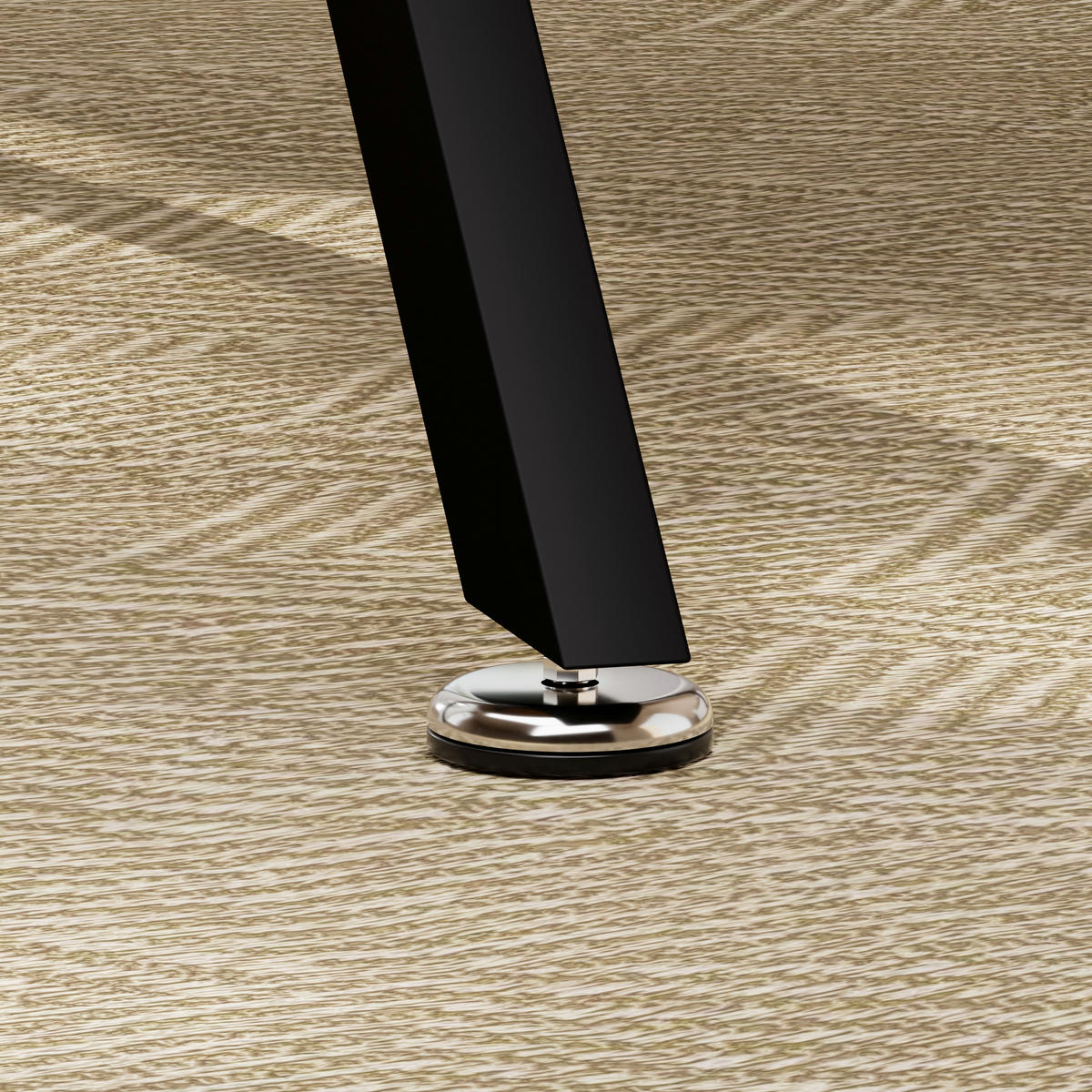 ESSTISCH in Metall，Glas-Tischplatte – 90 cm - Transparent/Schwarz, Glas/Metall (90/90/78cm) - KOMHTOM