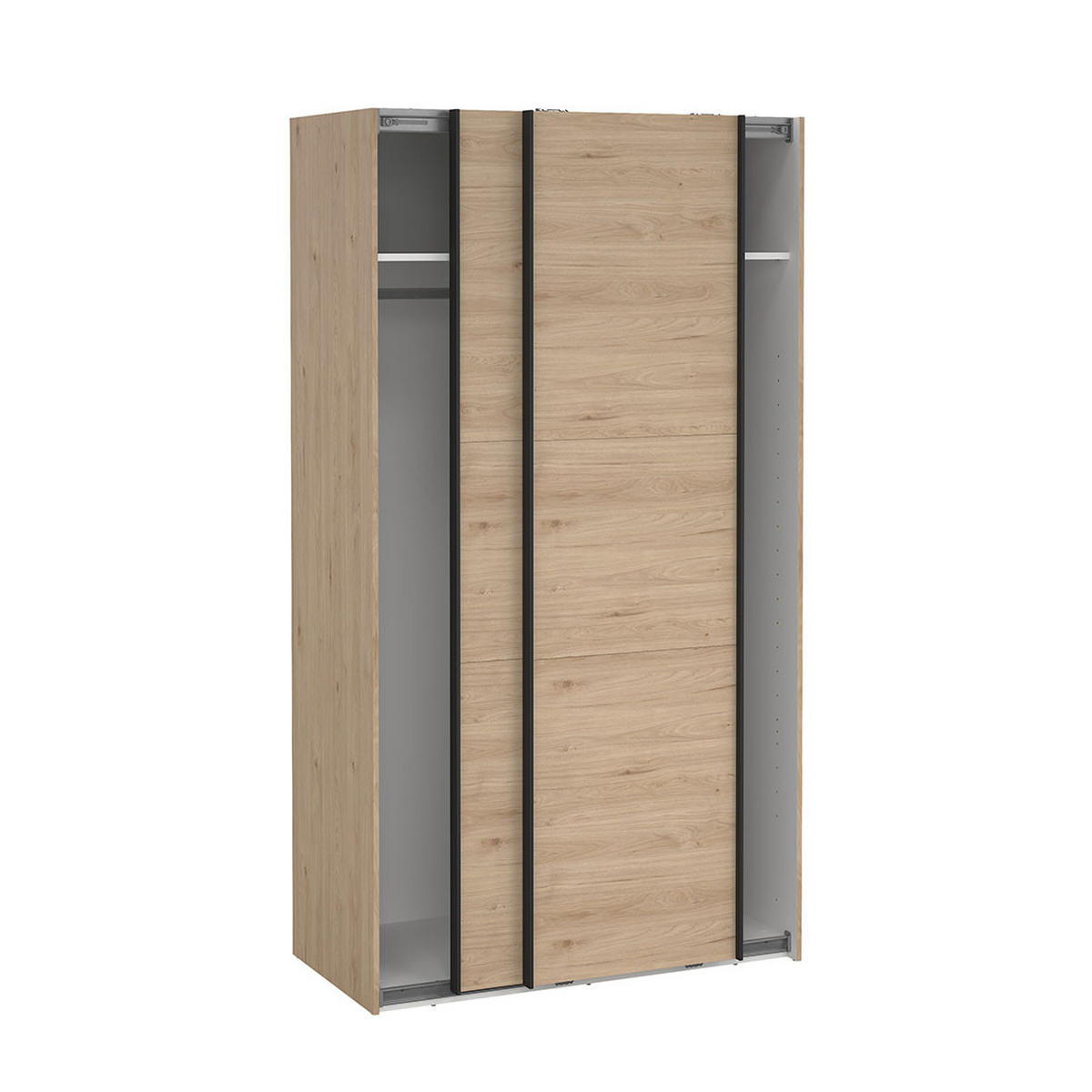 SCHIEBETÜRENSCHRANK, Como, Eiche, Holzwerkstoff, 119 x 67 x 221 cm - Eichefarben, Holzwerkstoff (119/221/67cm) - ebuy24