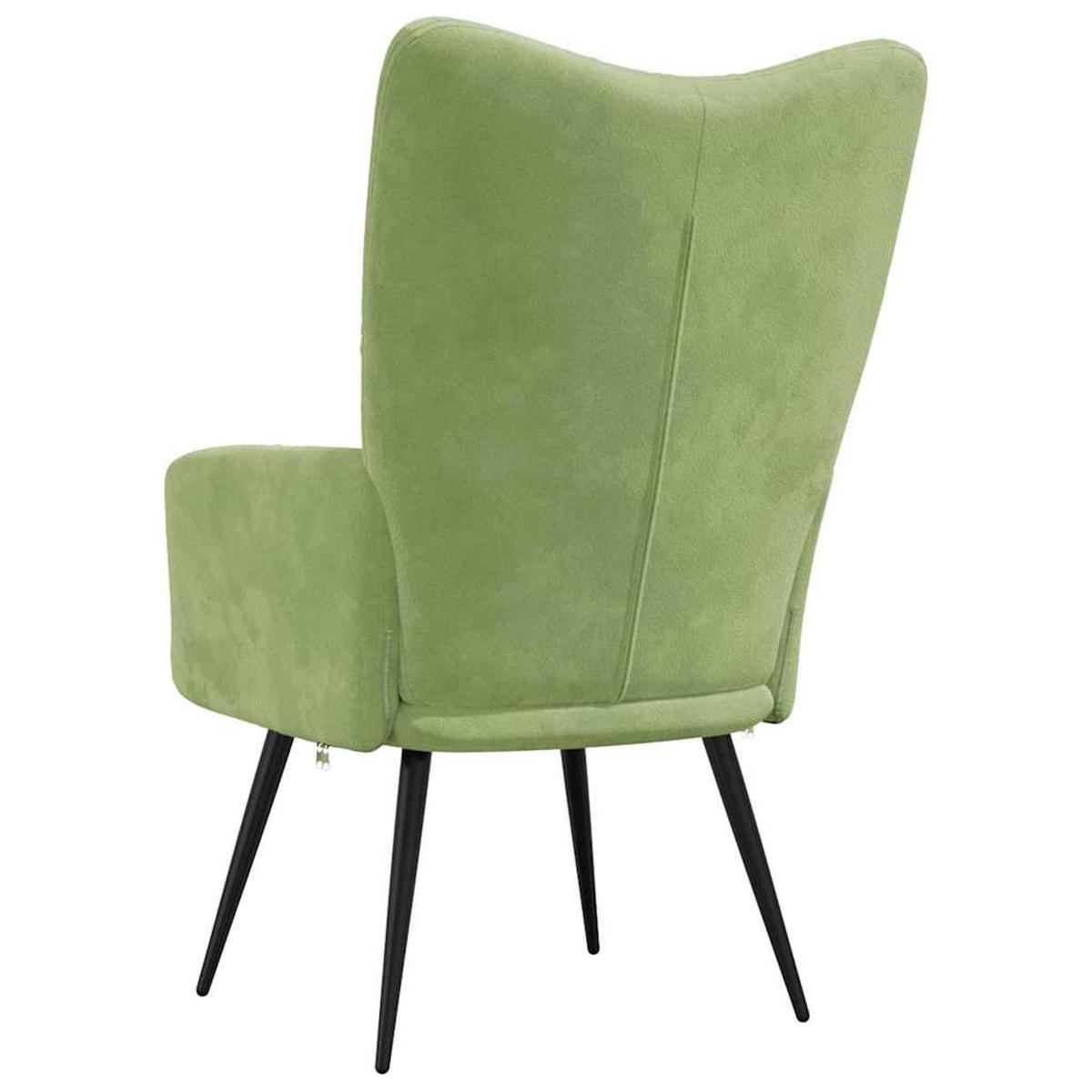 RELAXSESSEL Hellgrün Samt - Grün, Naturmaterialen (70/96.5/61cm) - vidaXL