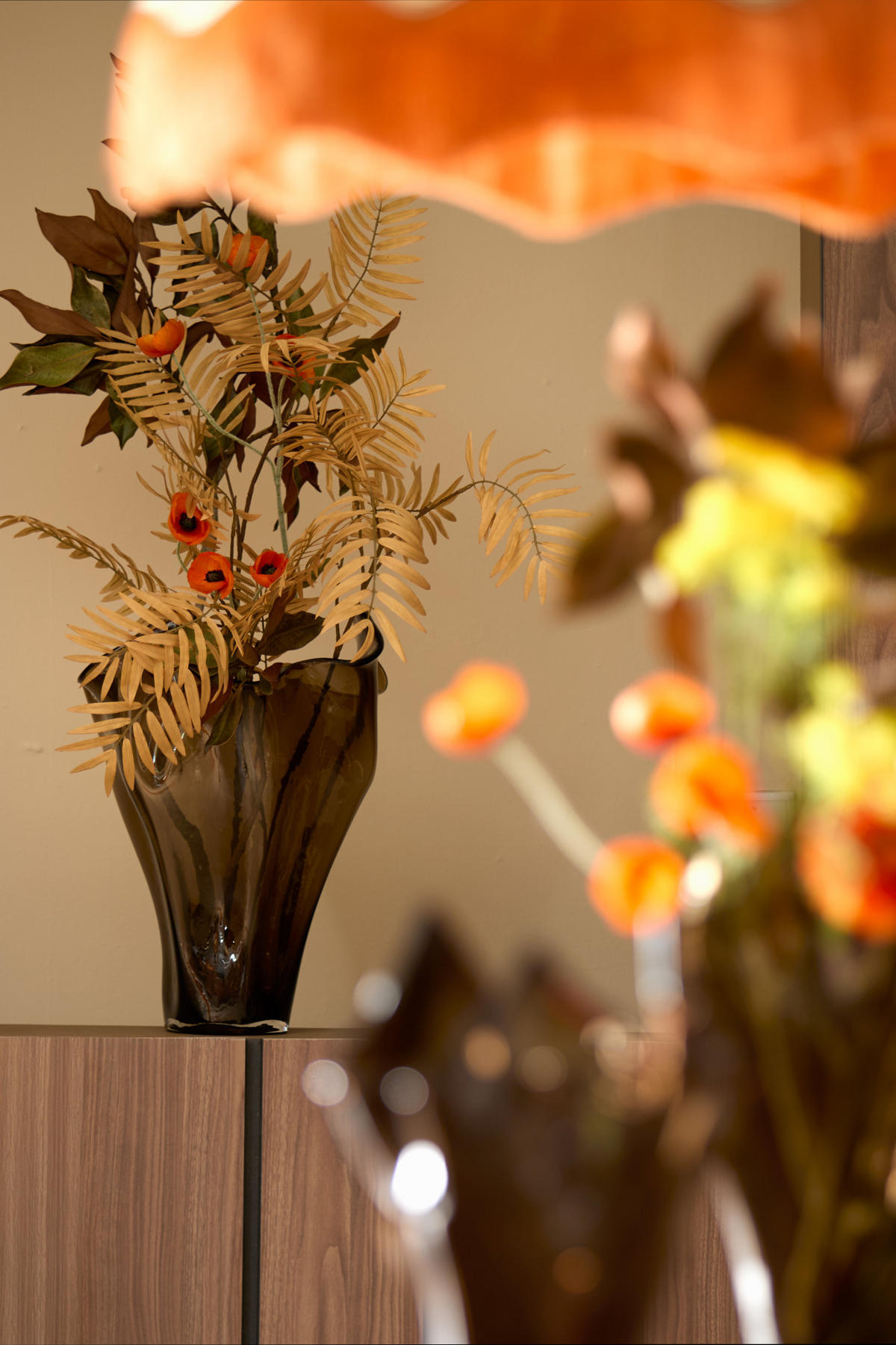 VASE Aiora Braun Ø42/53 cm - Dunkelbraun, Glas (42/53cm) - Light & Living