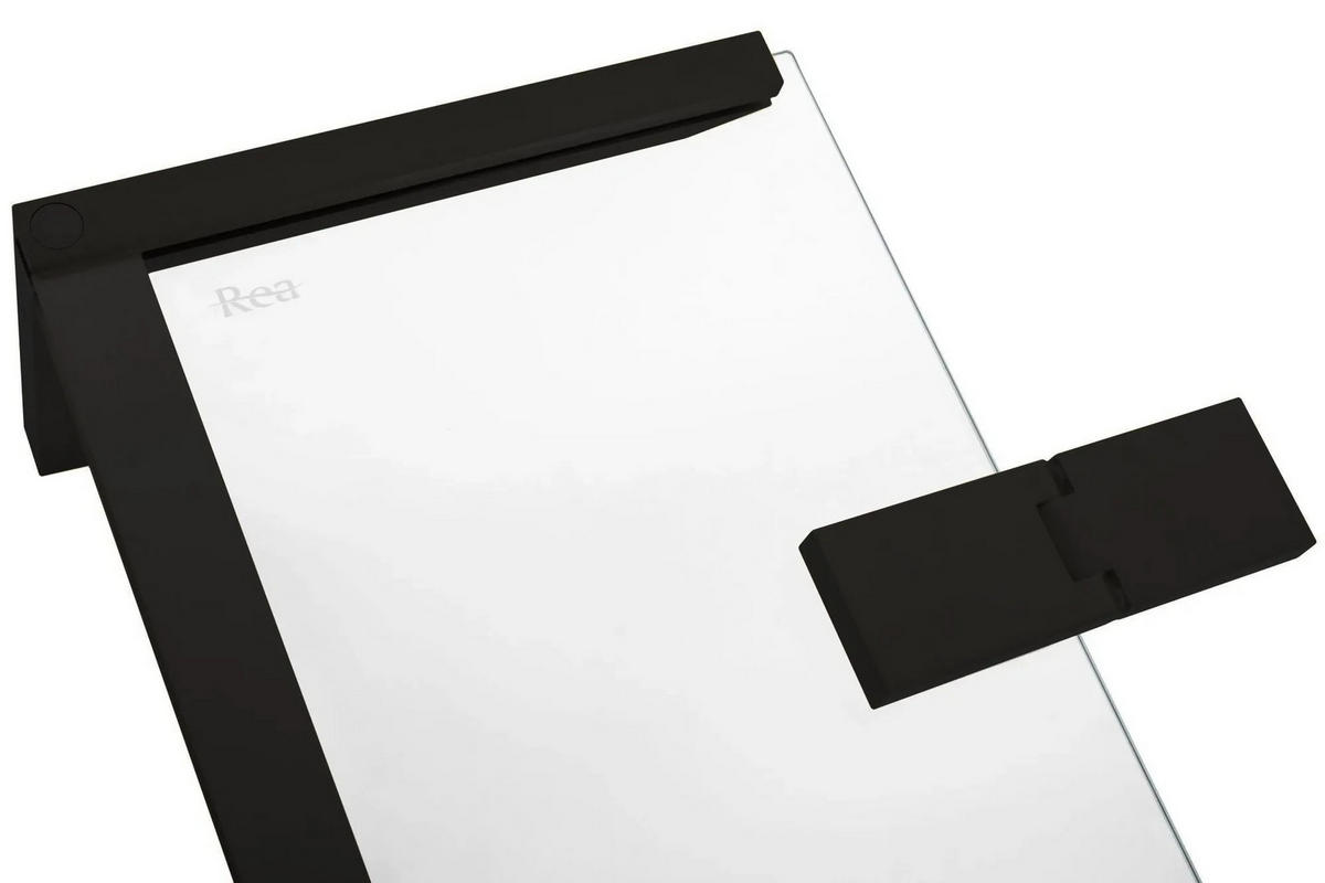 DUSCHKABINE Rea Hugo Black 80x80 - Schwarz, Glas (80/80/200.5cm) - REA